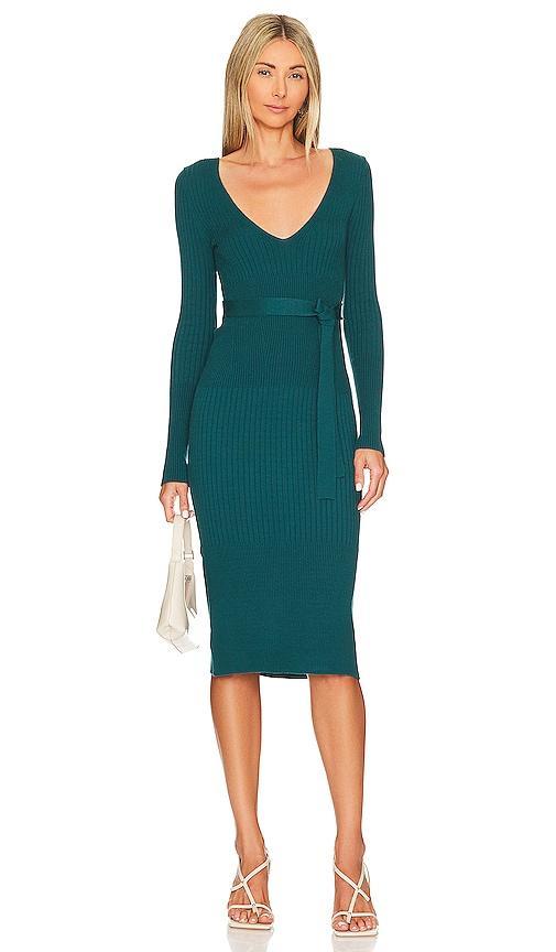 House of Harlow 1960 x REVOLVE Aaron Knit Dress in Teal. Size L, S, XL, XS, XXS. Product Image