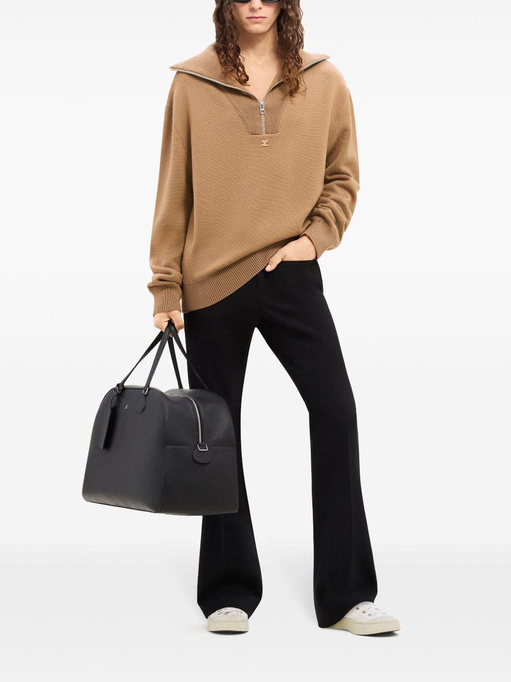 logo-embroidered wool sweater Product Image