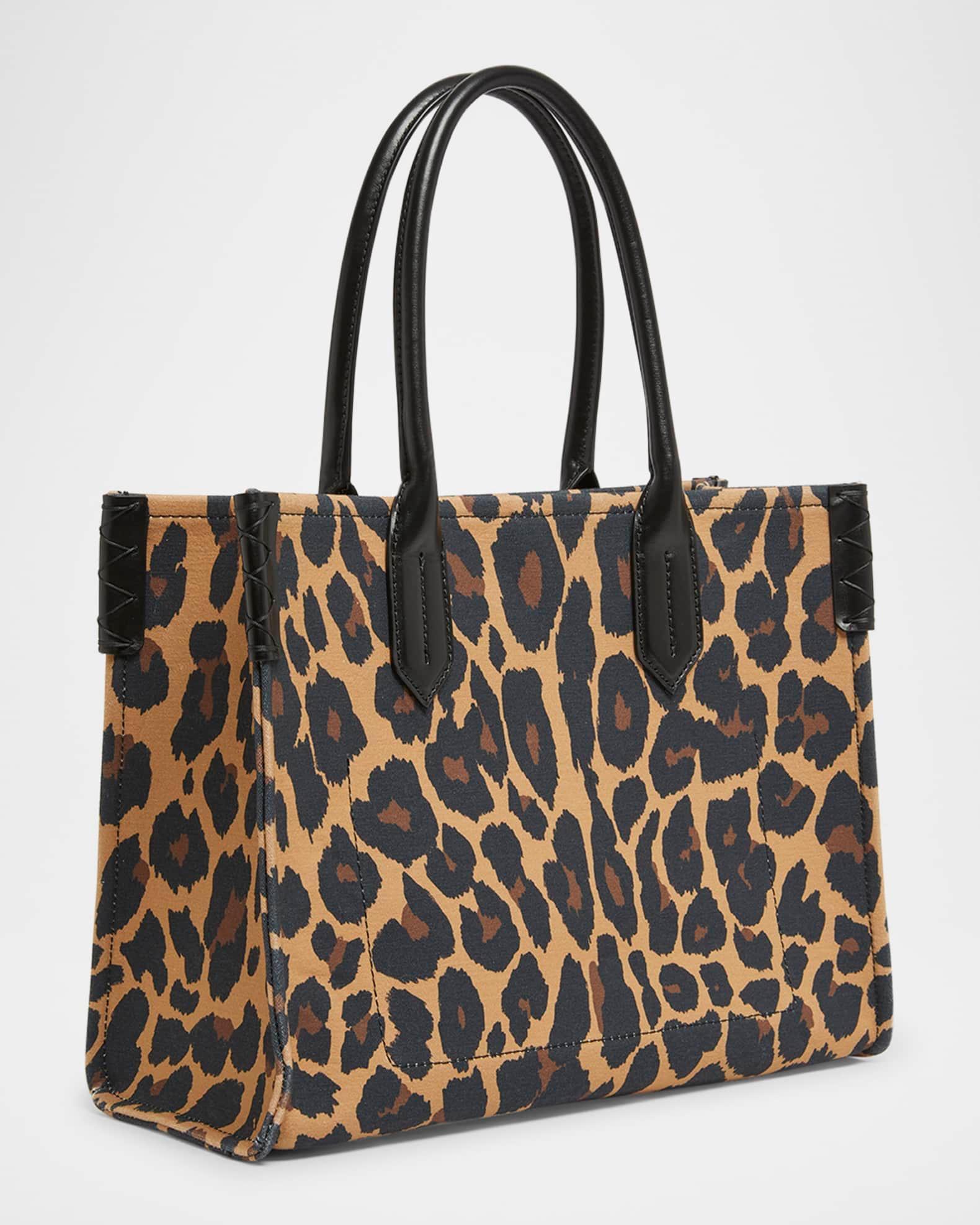 B-Army Shopper Shoulder Bag in Leopard-Print Canvas Product Image