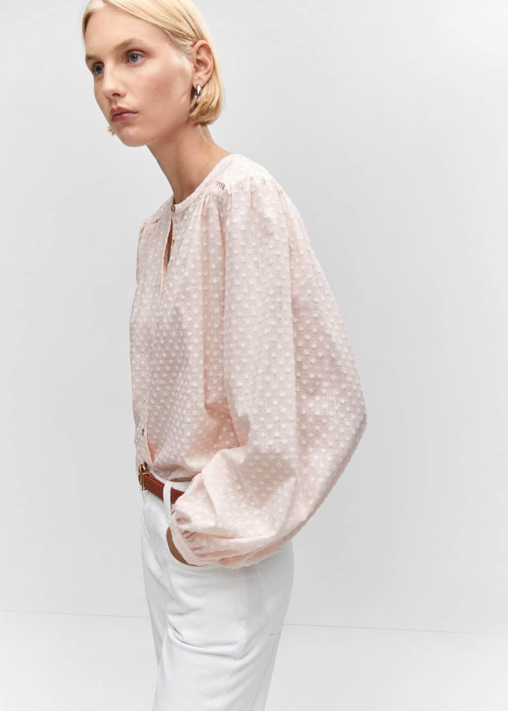 MANGO Plum Blouse (Pastel ) Women's Blouse Product Image