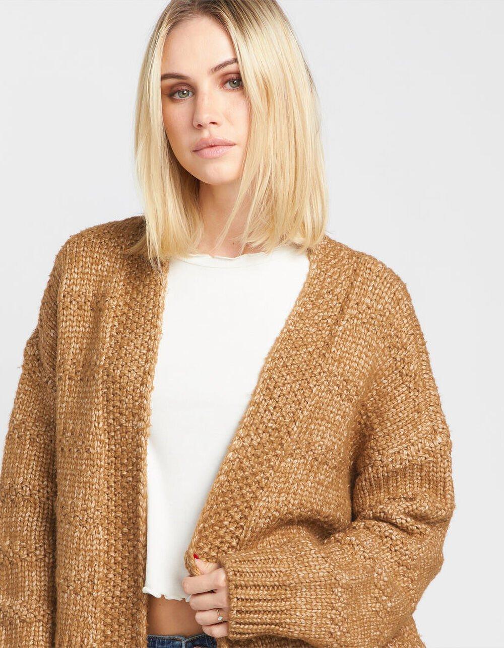 VOLCOM Deserts Edge Womens Cardigan - CAMEL Product Image