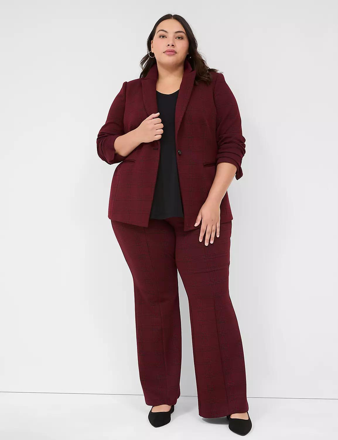 Pull-On Ponte High-Rise Flare Pant Product Image