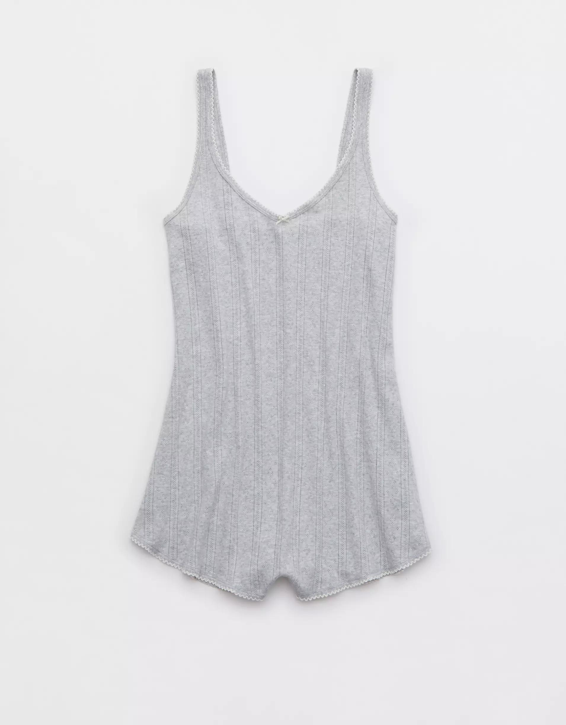 Aerie Off-Duty Pointelle Romper Product Image
