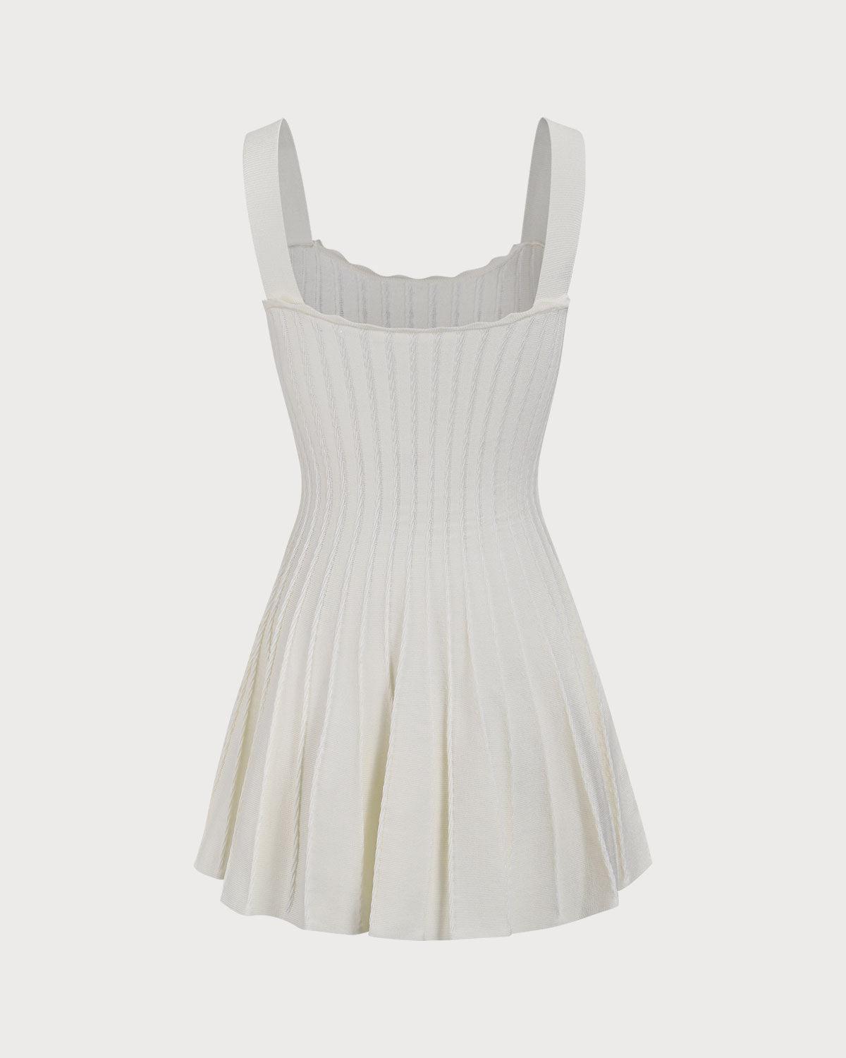 Women's Beige Knitted Sweater Dress Female Product Image