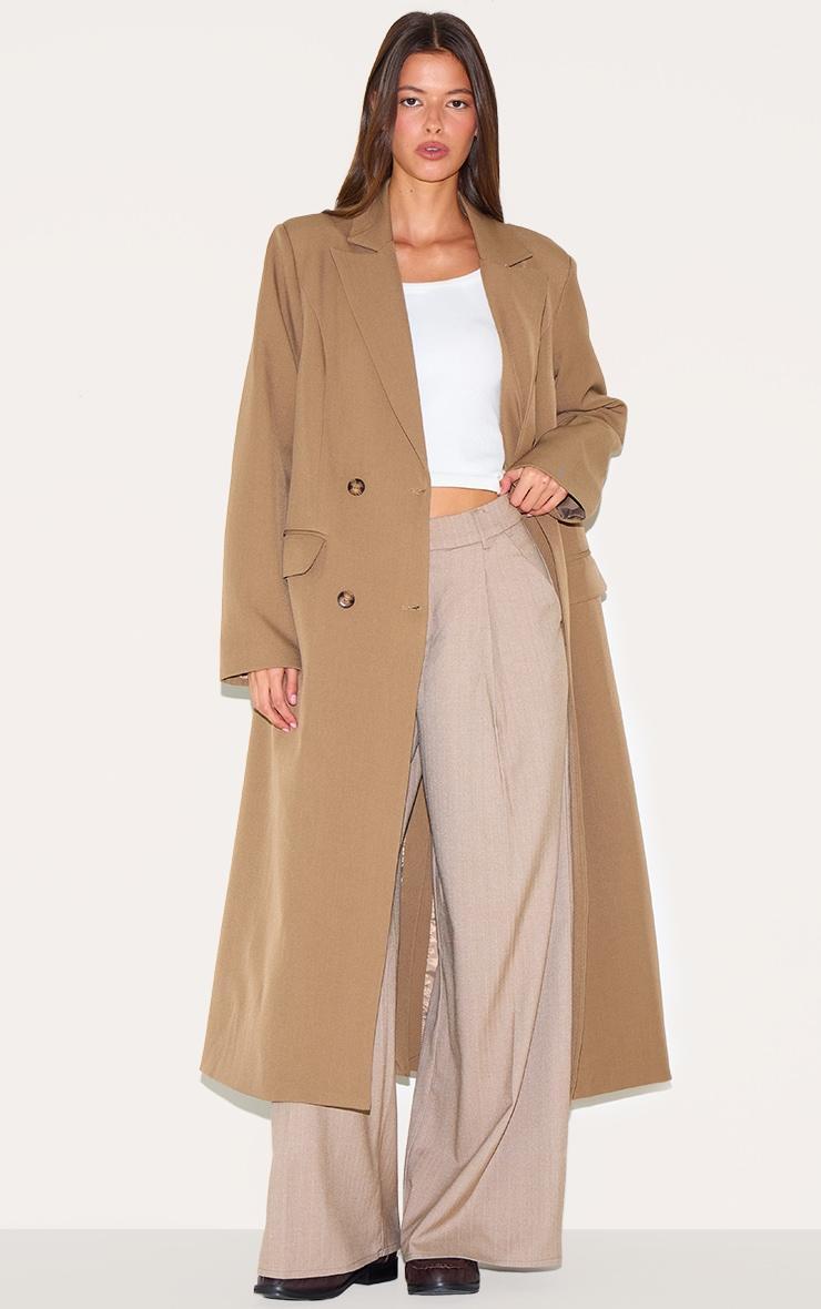 Taupe Maxi Length Duster Coat Product Image