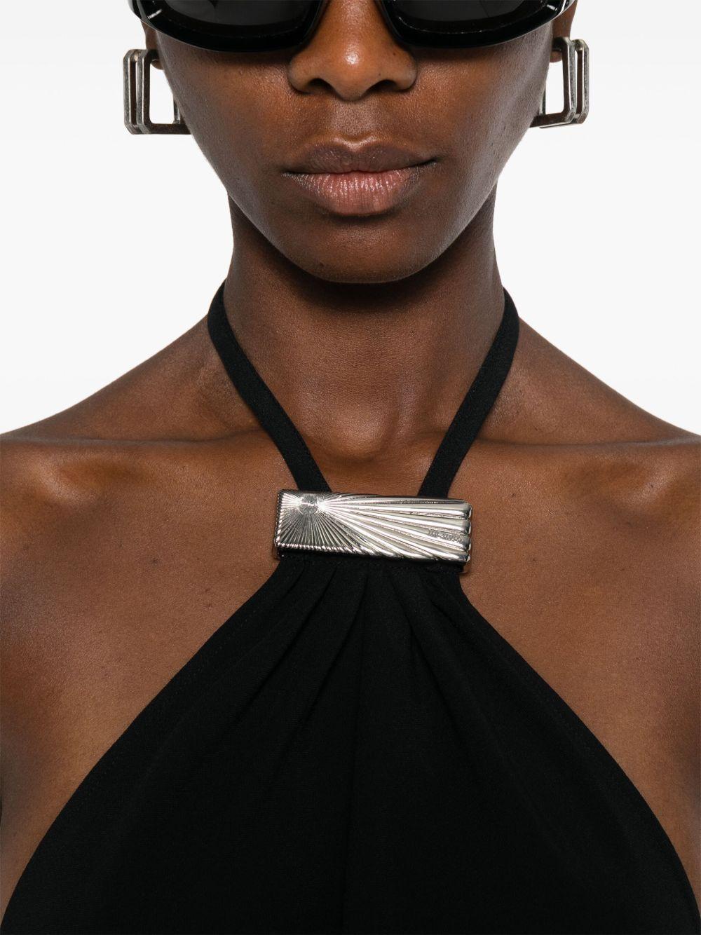 halterneck low-back midi dress Product Image