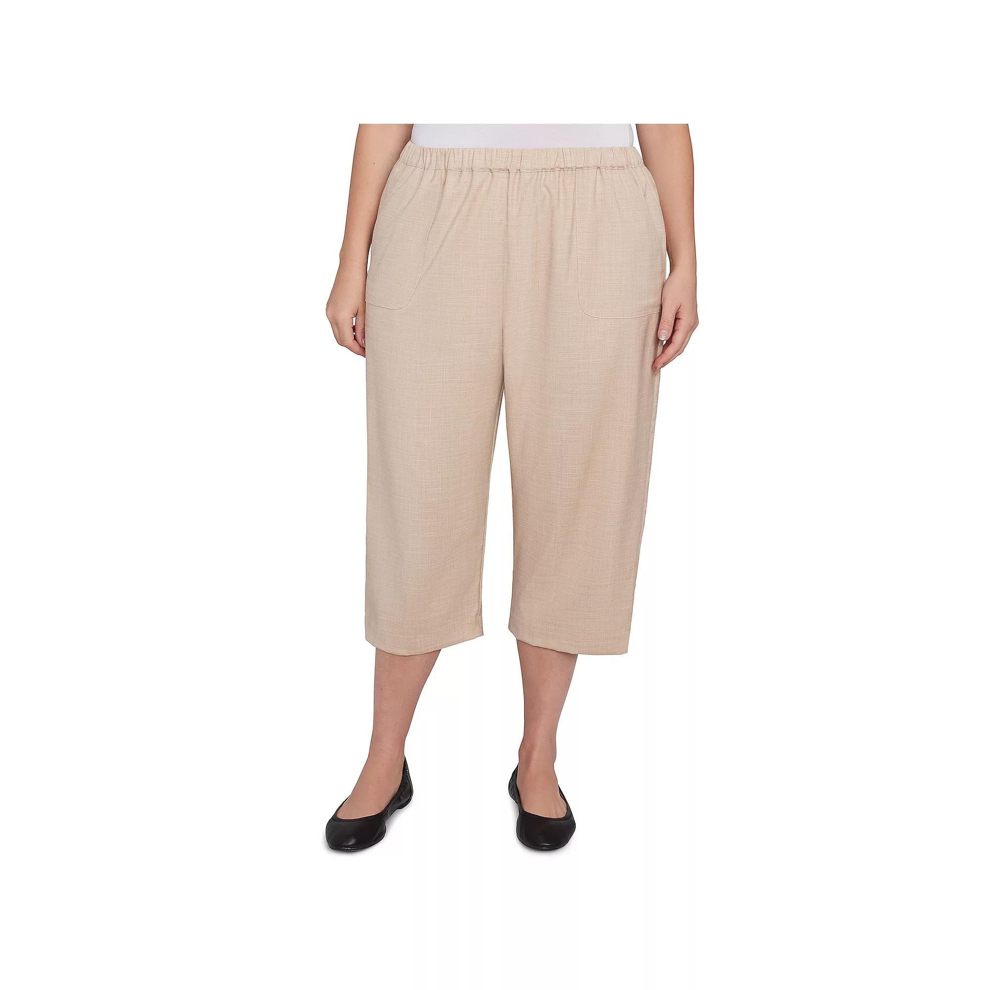 Plus Size Alfred Dunner Relaxed Fit Capri Pants, Women's, Size: 18 W, Orange Product Image