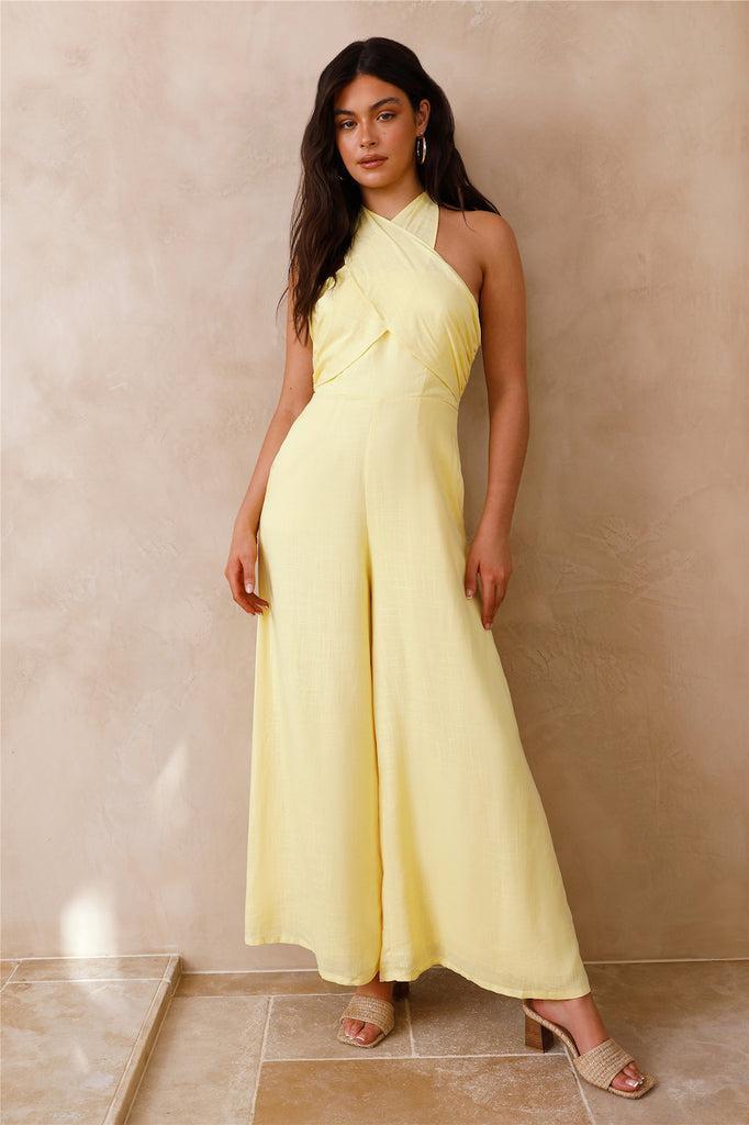 All Around You Jumpsuit Yellow Product Image