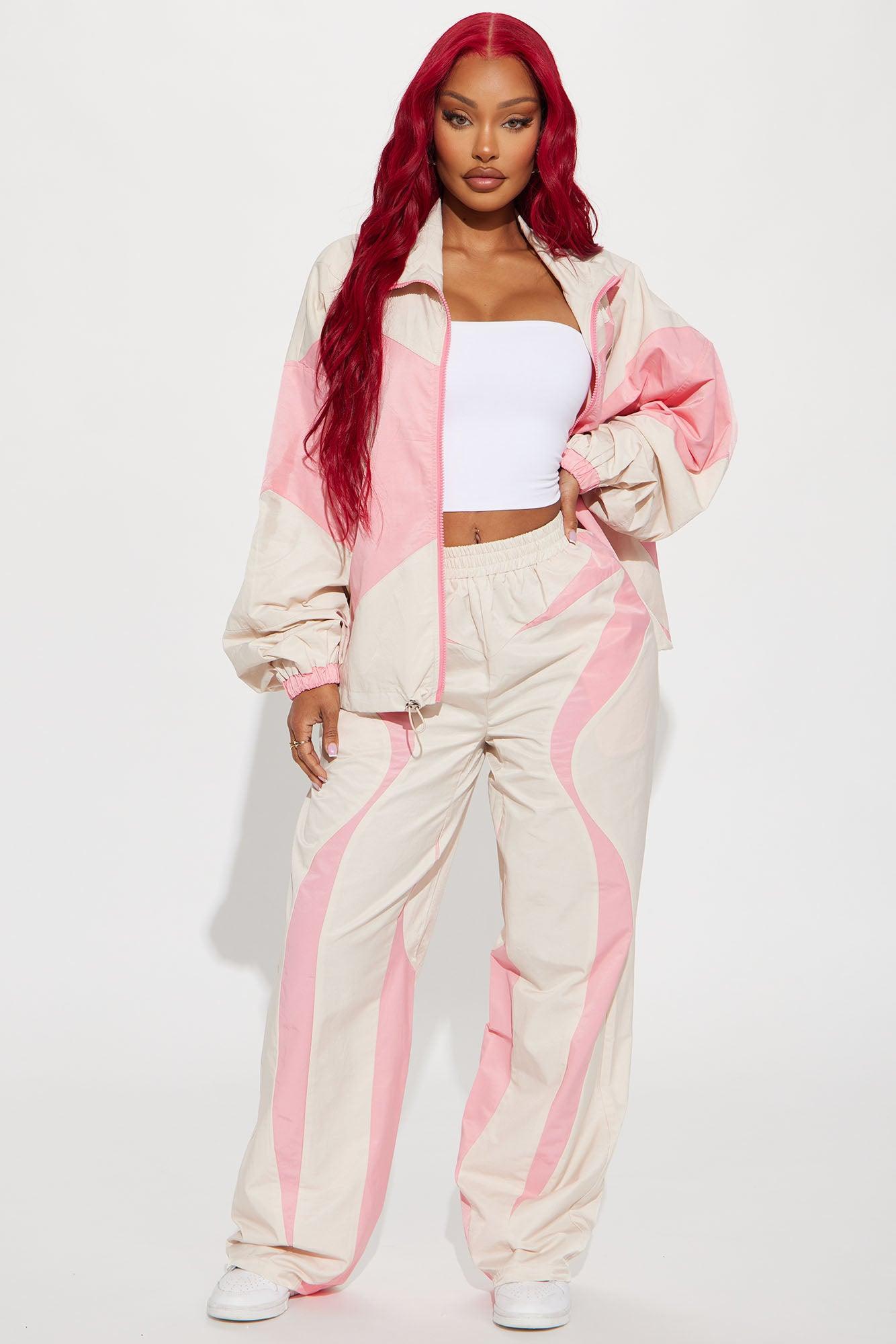 Sydney Windbreaker Track Pant - Pink/combo Product Image