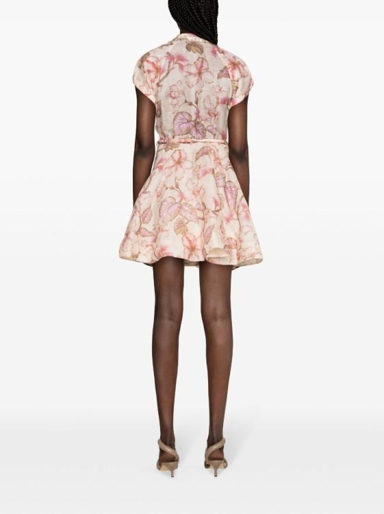 All-over Floral Print Dress In Neutrals Product Image