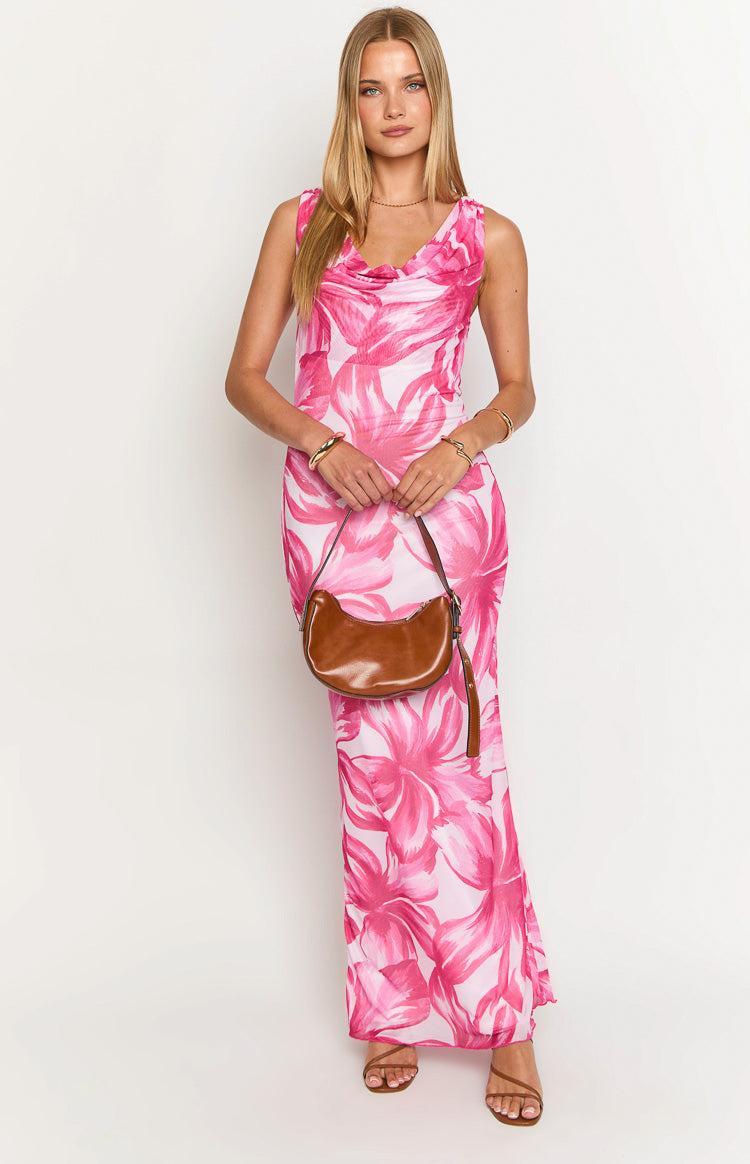 Blessings Pink Floral Maxi Dress Product Image