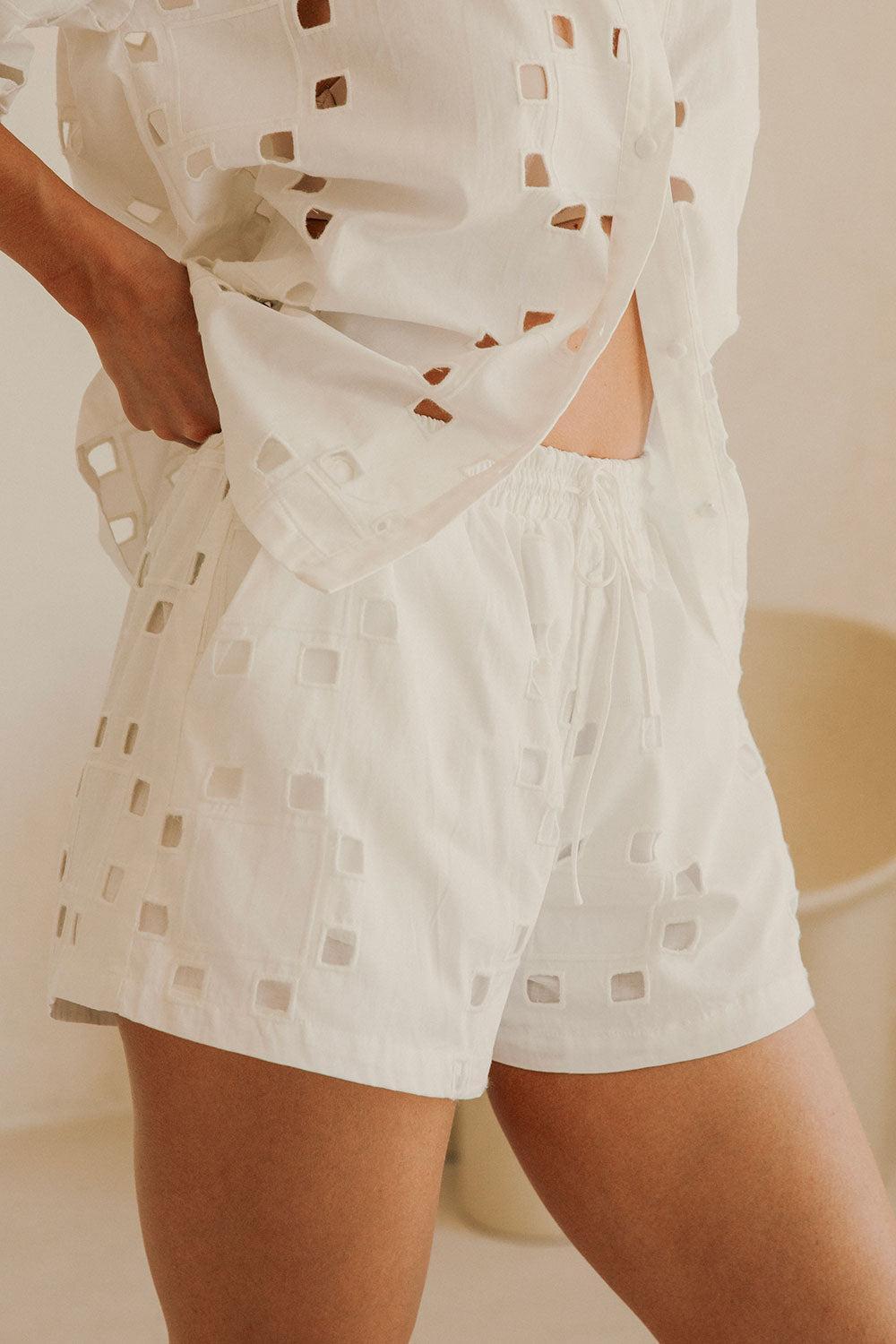 SAMPLE-Ellakai Shorts - Cutwork Product Image