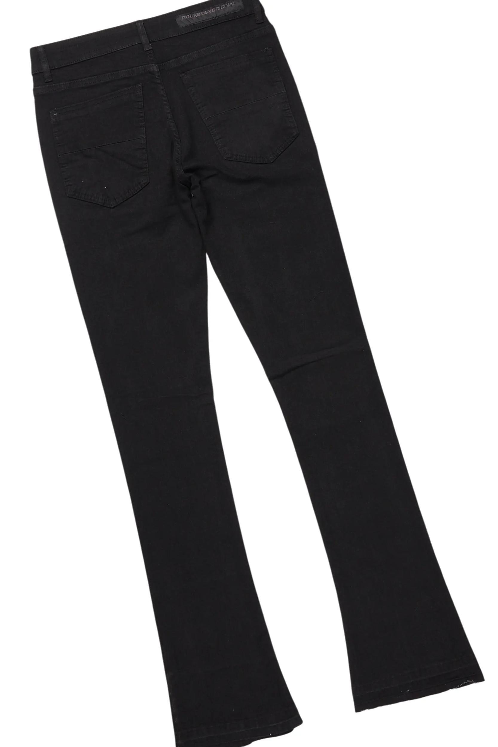 Banyan Black Graphic T-Shirt/Dag Stacked Flare Jean Set Male Product Image