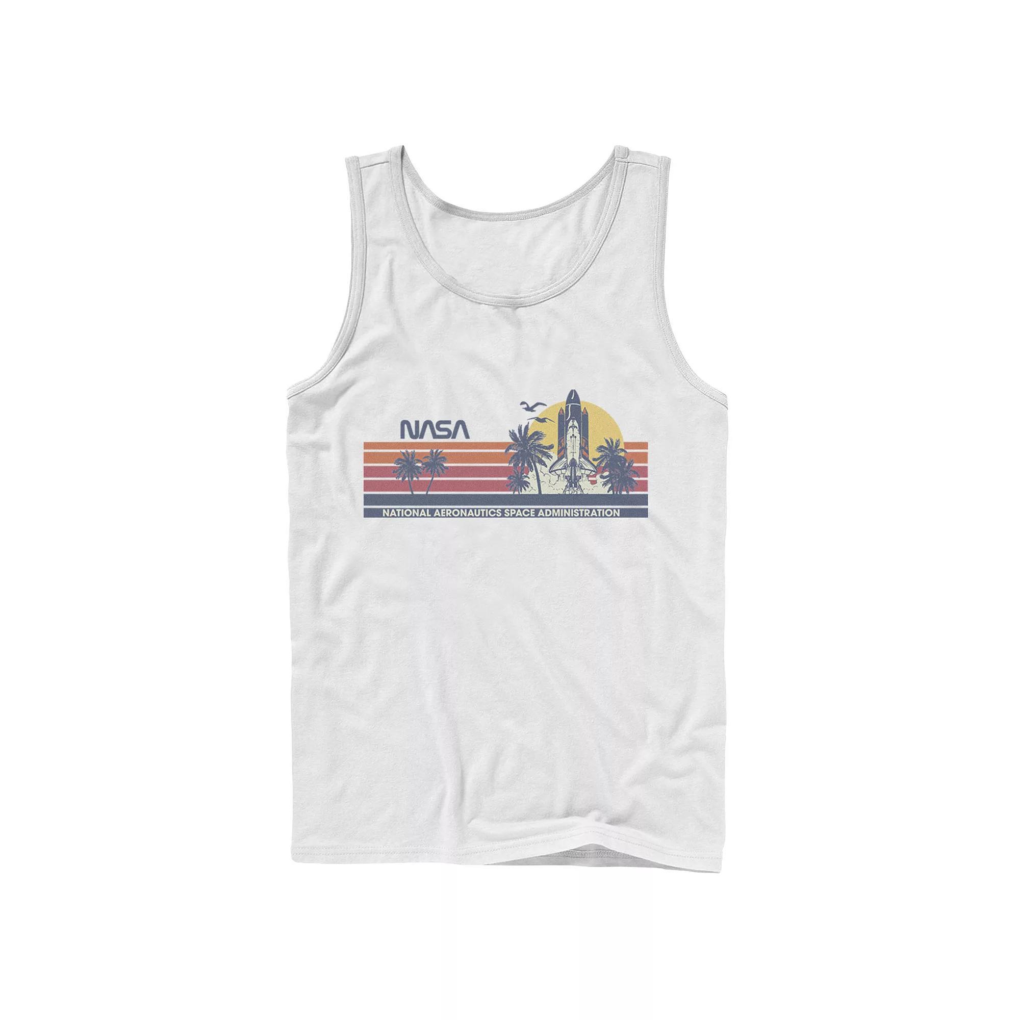 Men's NASA Shuttle Panel Graphic Tank Top, Size: Large, White Product Image