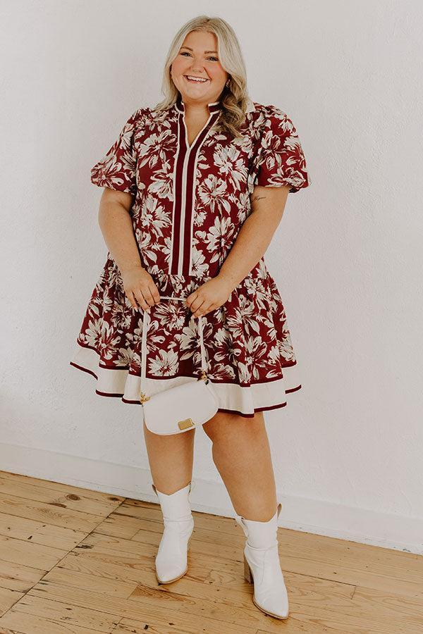 Vineyard Dream Floral Mini Dress Curves Product Image