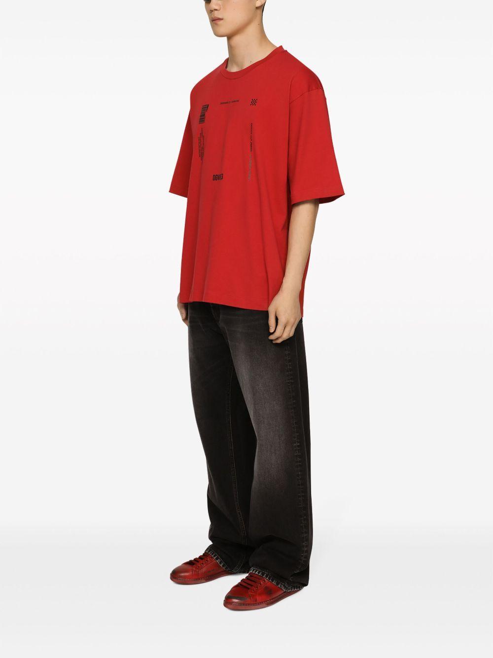 text-print cotton T-shirt Product Image