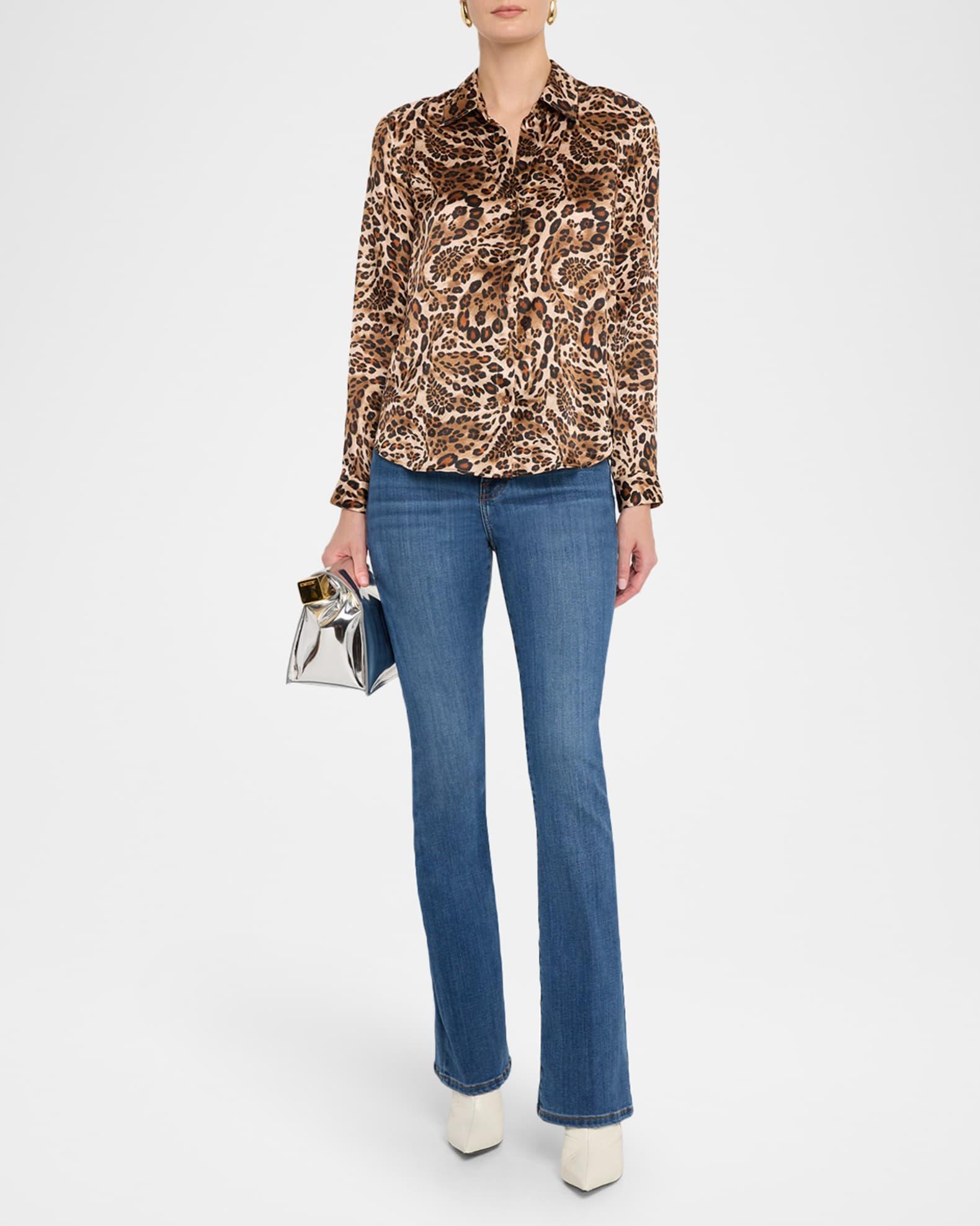 Tyler Printed Long-Sleeve Silk Blouse Product Image