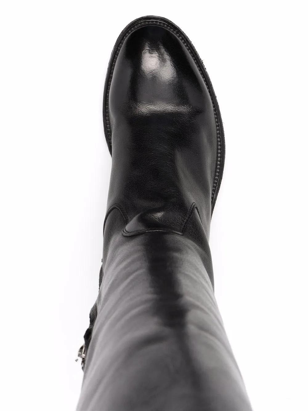 OFFICINE CREATIVE Knee-length Leather Boots In Schwarz Product Image