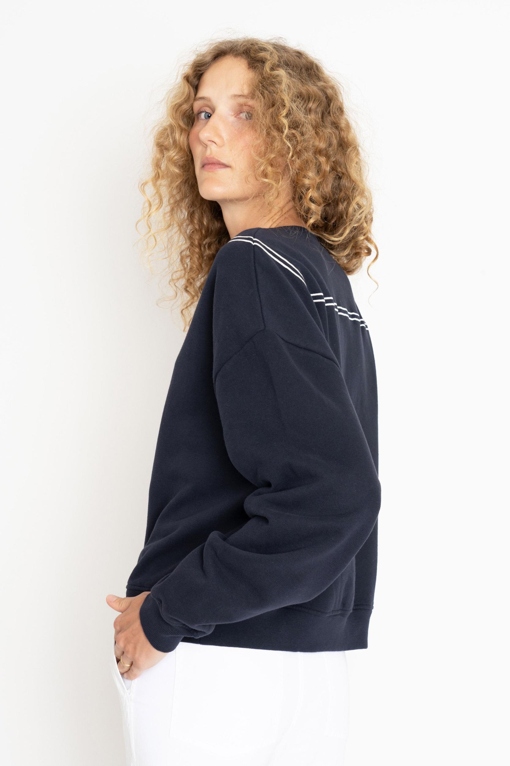The Sailor Sweatshirt - Navy Female Product Image