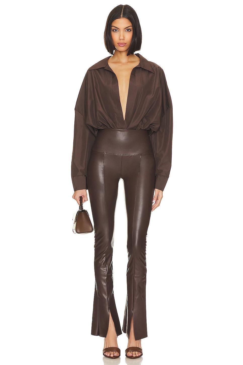 Oversized Boyfriend Shirt Bodysuit Norma Kamali Product Image