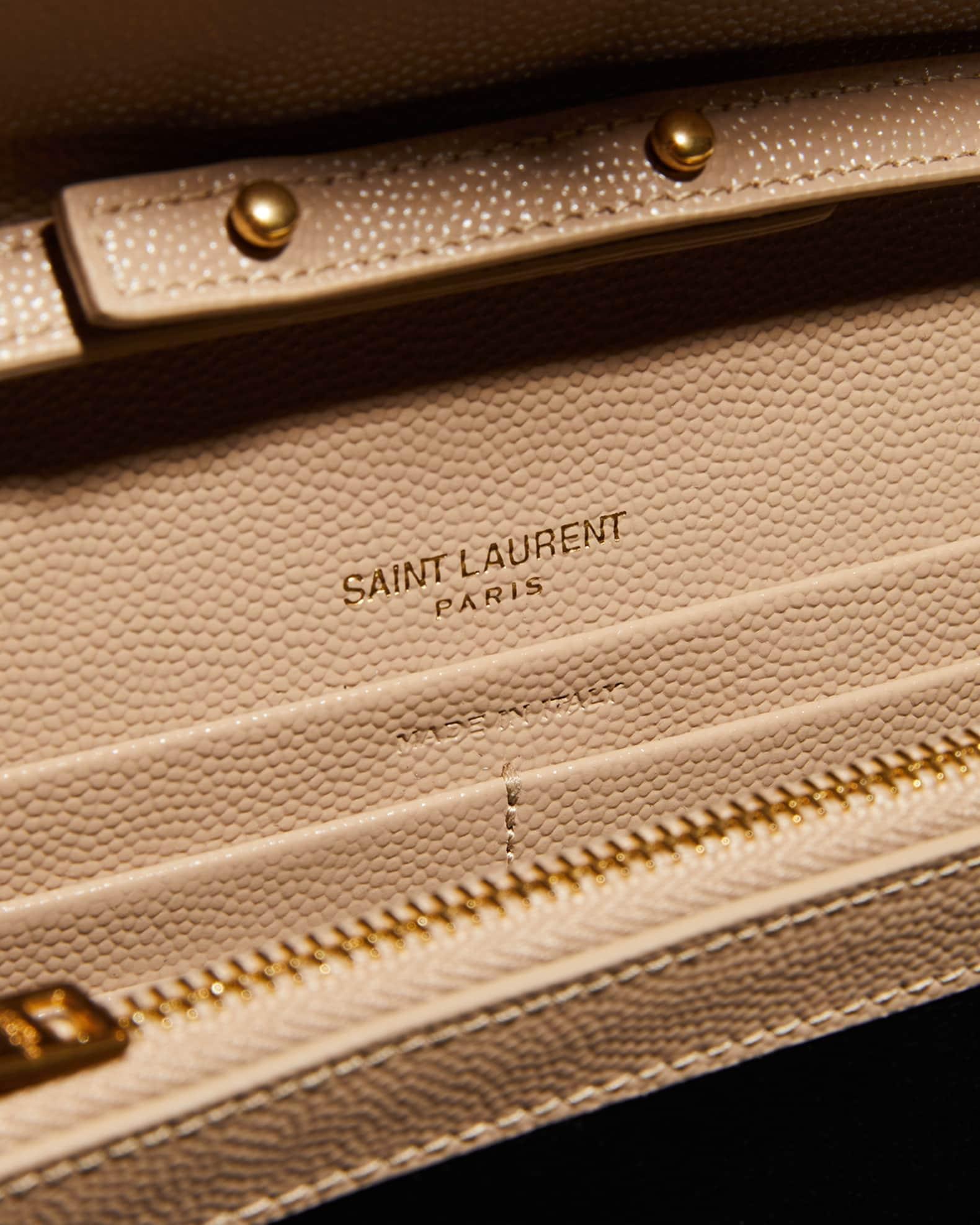 YSL Monogram Large Wallet on Chain in Grained Leather Product Image