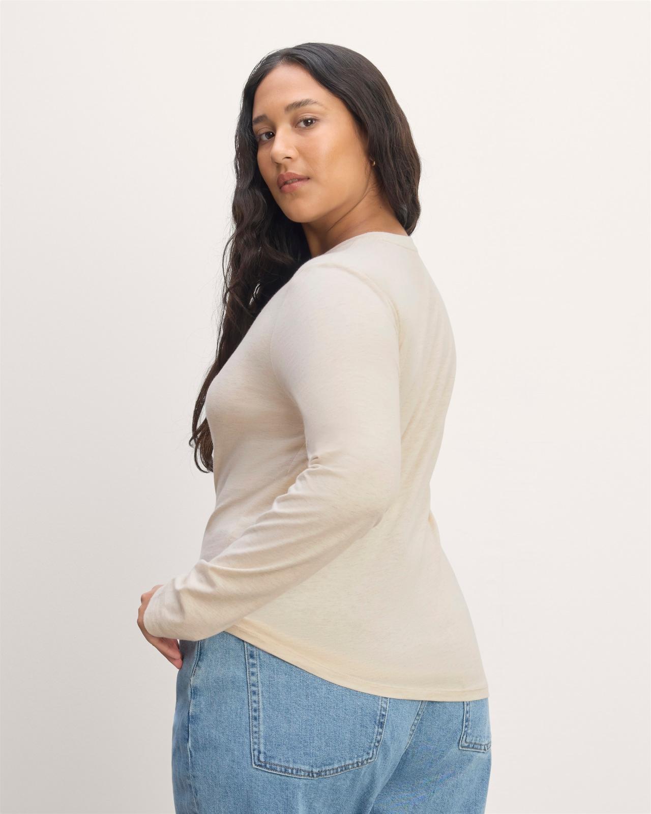 Womens Slim Long-Sleeve Crew in Essential Cotton Sweater by Everlane Product Image