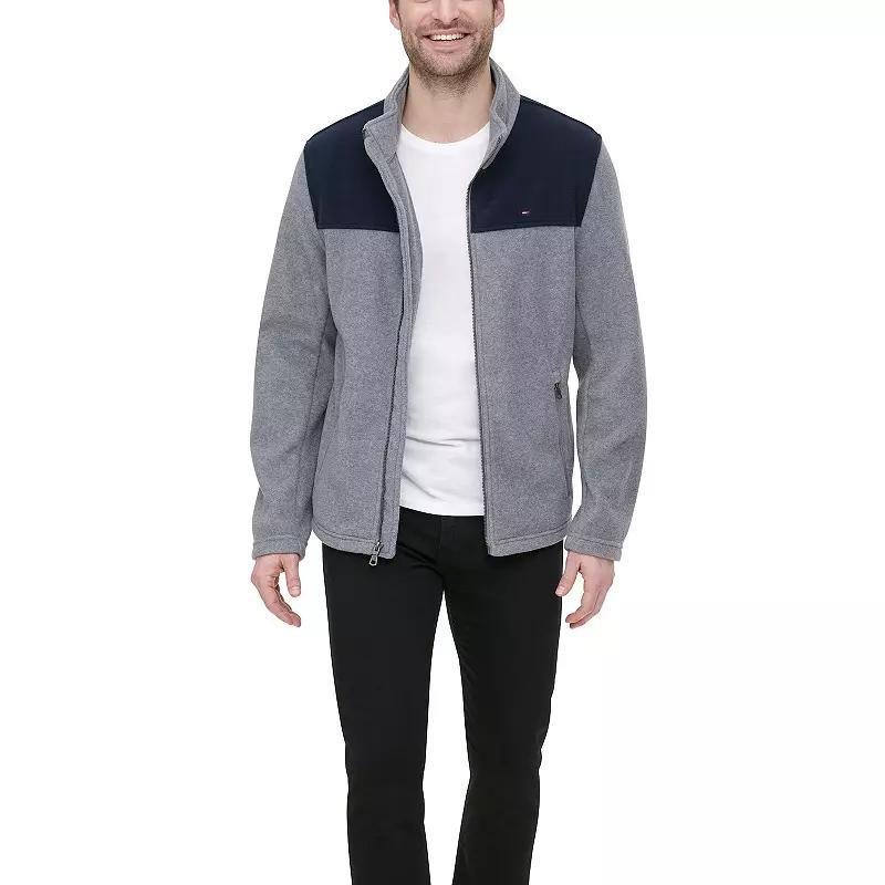Big & Tall Tommy Hilfiger Fleece Jacket with Stand Collar, Men's,  Product Image
