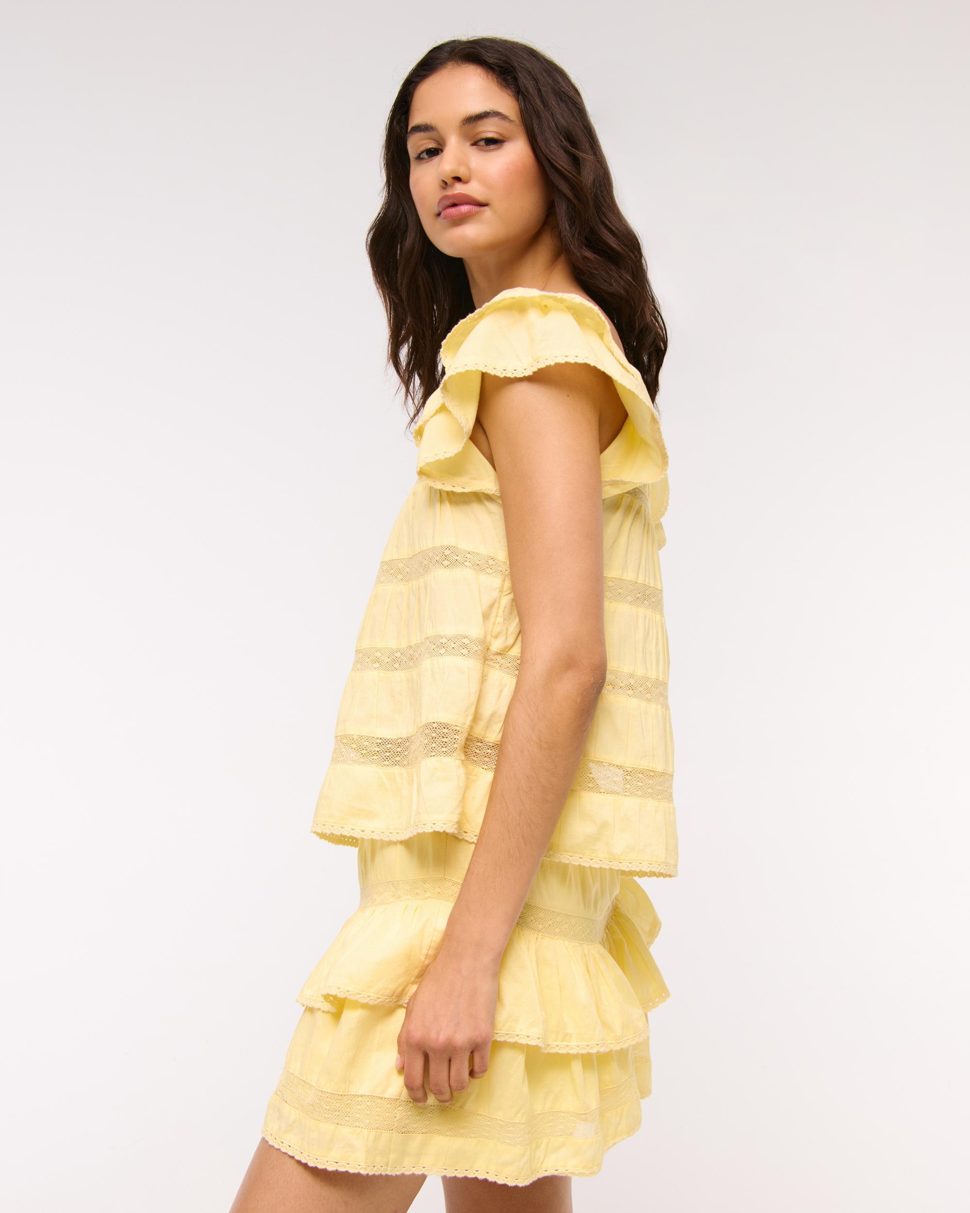 High Rise Drop-Waist Flirty Mini Skort Product Image