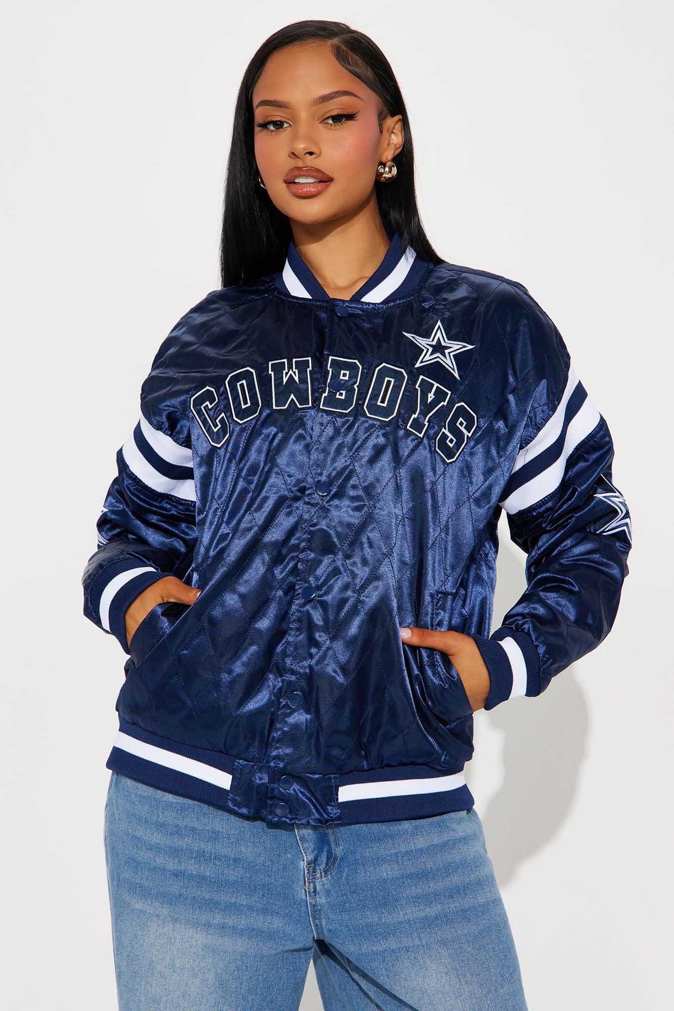 Dallas Cowboys Quilted Bomber Jacket - Navy Product Image