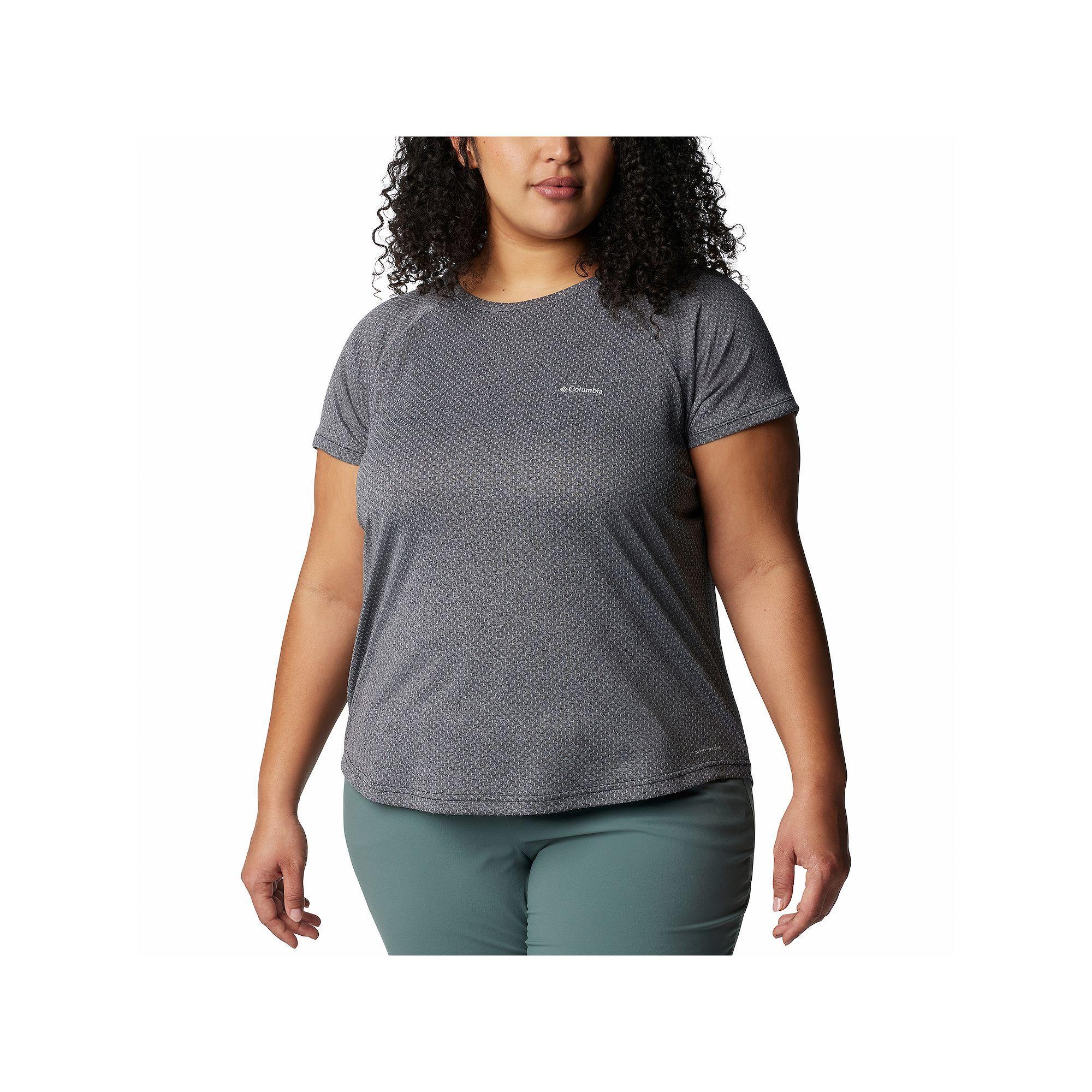 Plus Size Columbia Bogata Bay Short Sleeve Shirt, Women's, Size: 2XL, Black Product Image