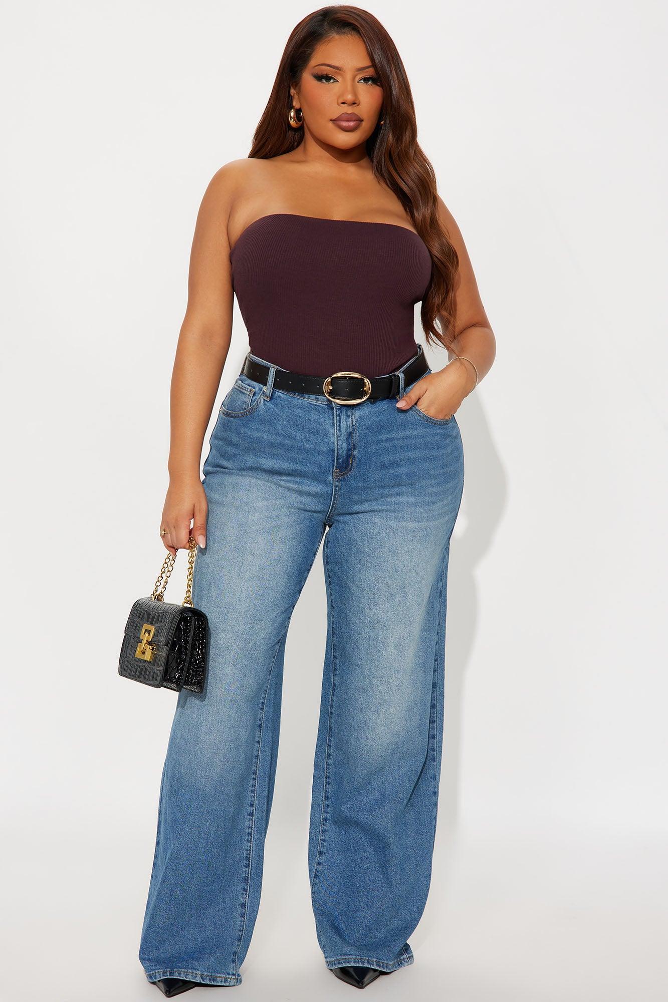 Demi Double Lined Tube Bodysuit - Dark Brown Female Product Image