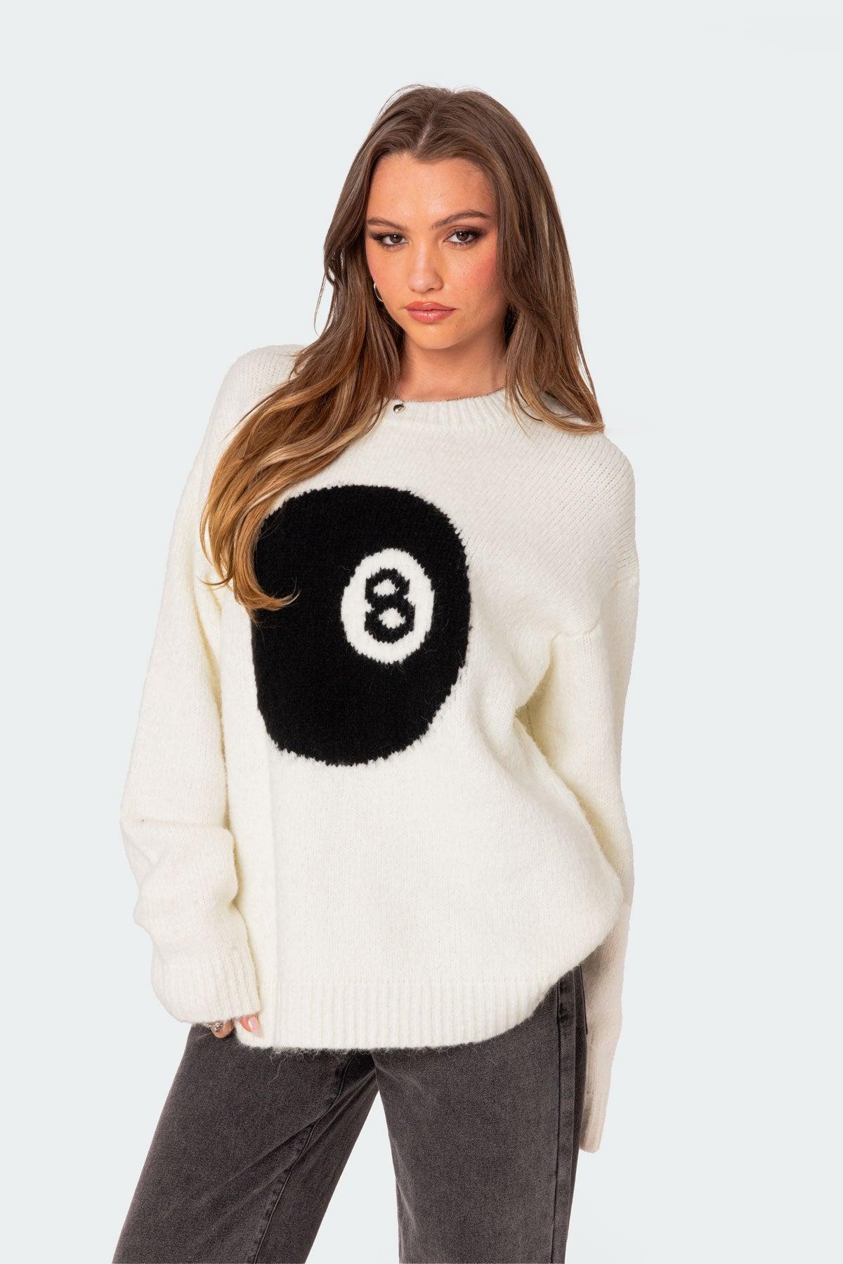 Magic 8 Oversized Chunky Knit Sweater Product Image