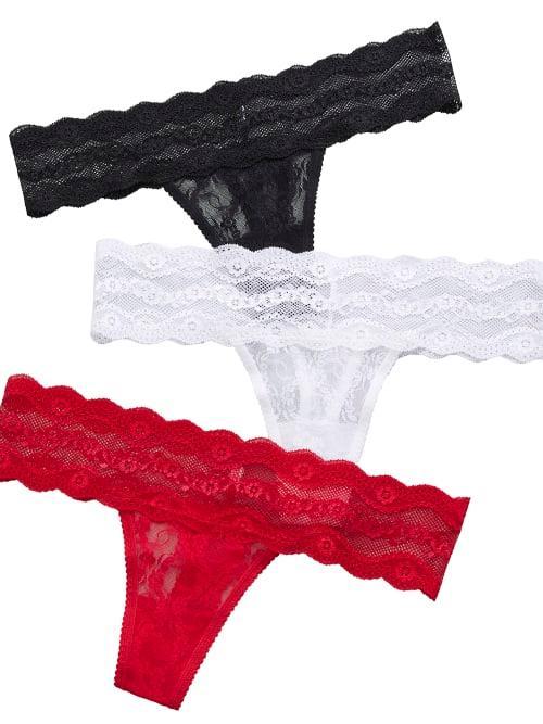 Lace Kiss Thong 3-Pack Product Image