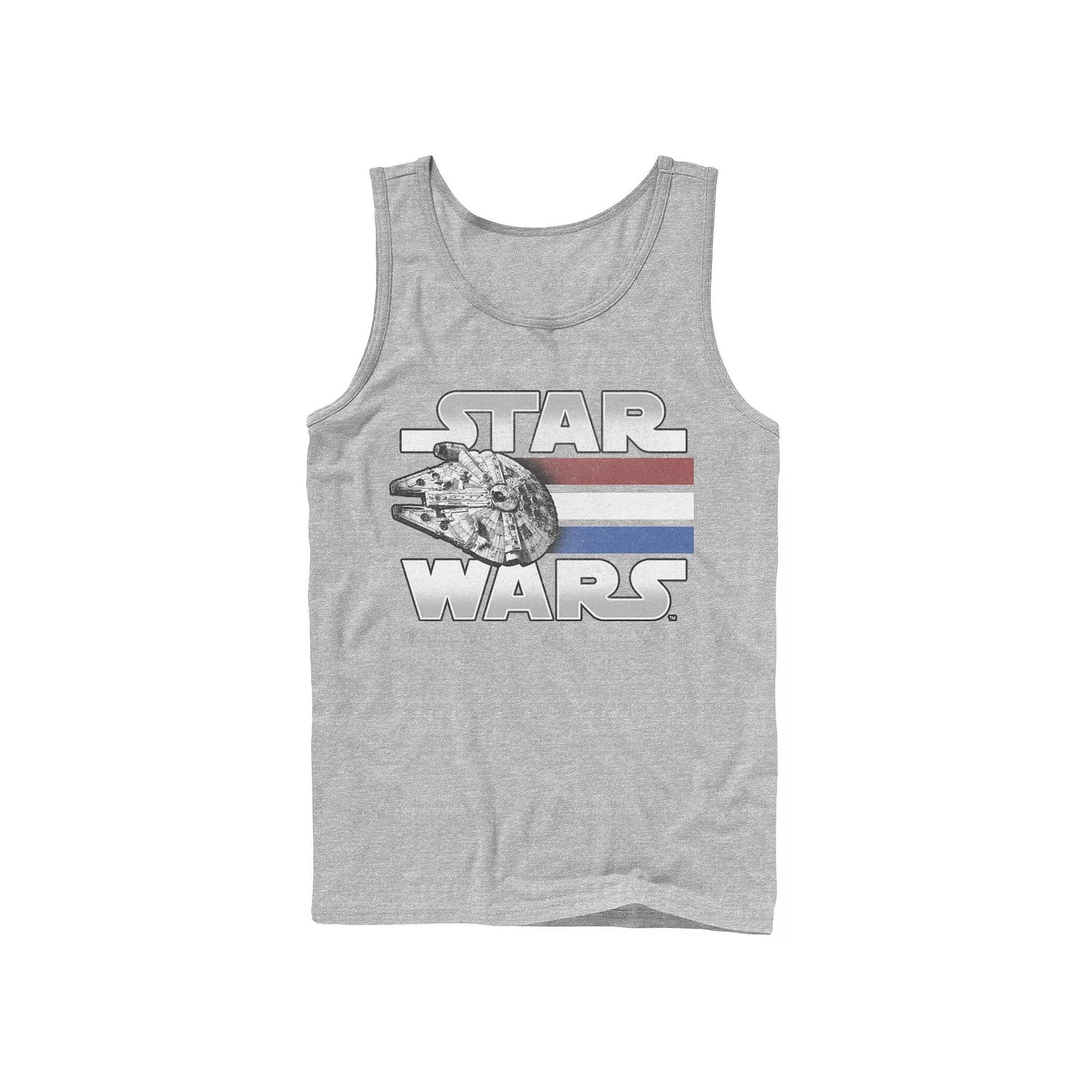 Men's Star Wars Red, White & Blue Stripes Falcon Tank Top,  Product Image