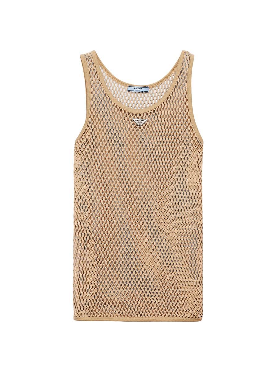 Womens Sleeveless Cotton Mesh Top Size 0 Product Image