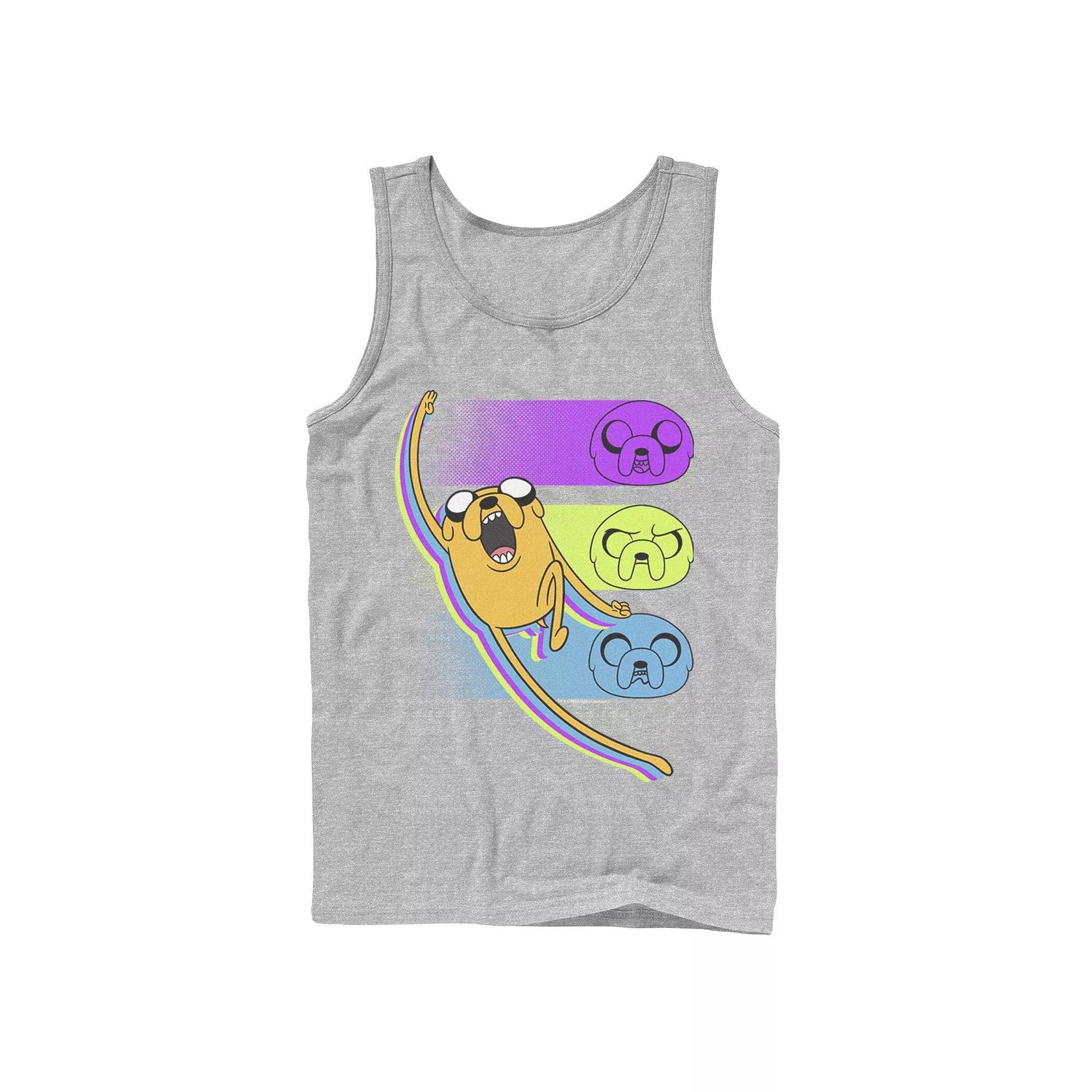 Men's Cartoon Network Adventure Time Jake Emotions Tank Top, Size: XL, Athletic Grey Product Image