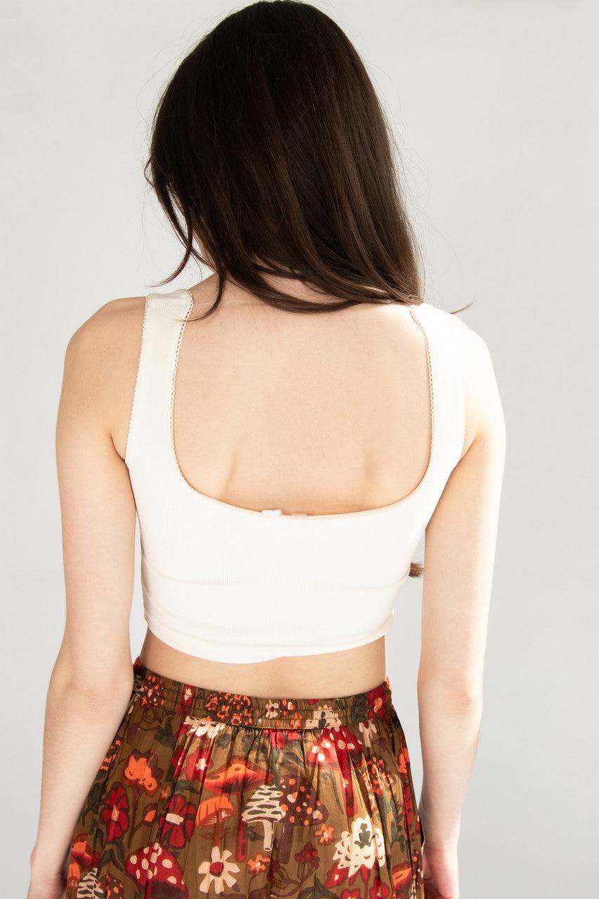 Ruched Bow Crop Tank Product Image