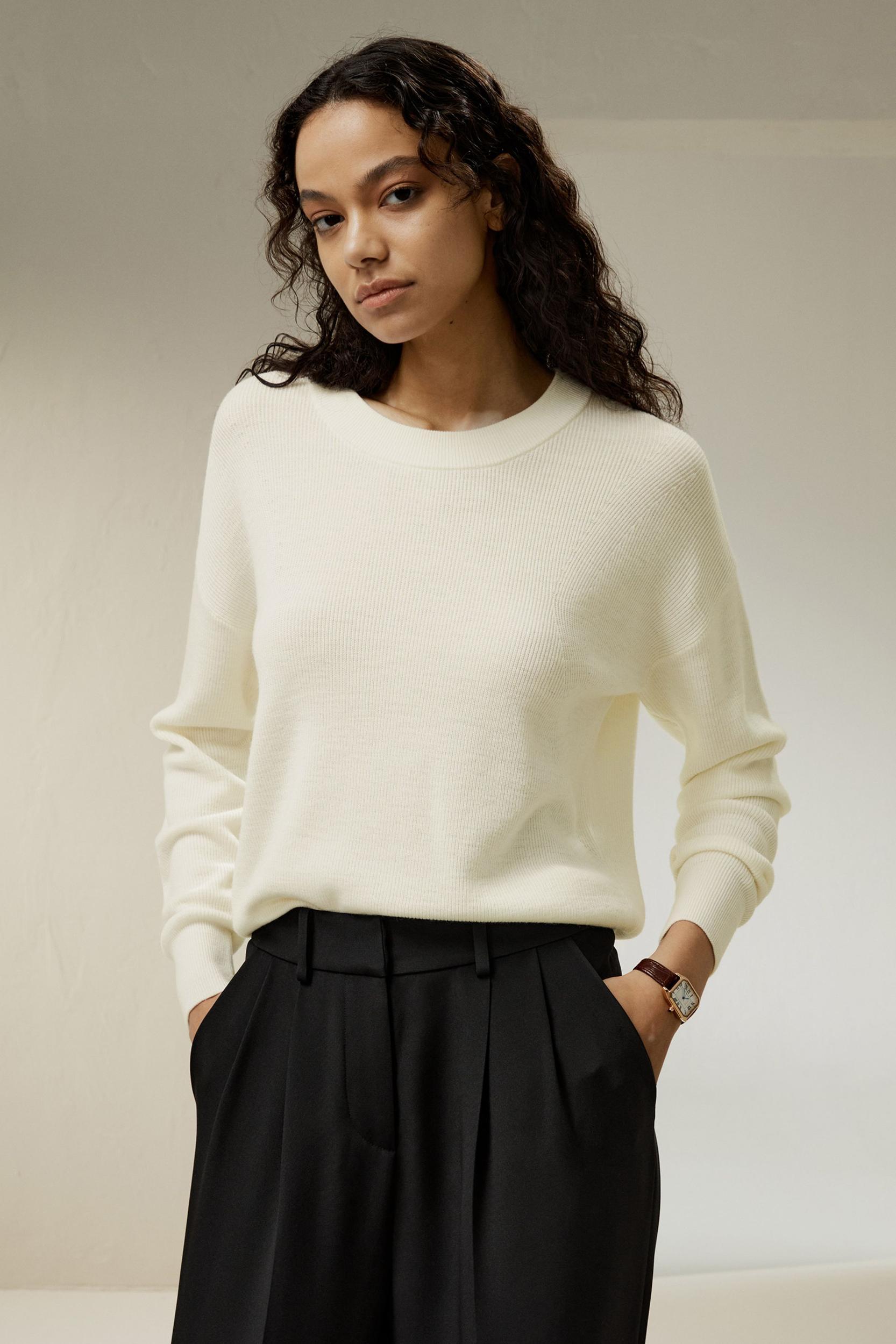 Ultra-fine Merino Wool Crewneck Sweater Product Image