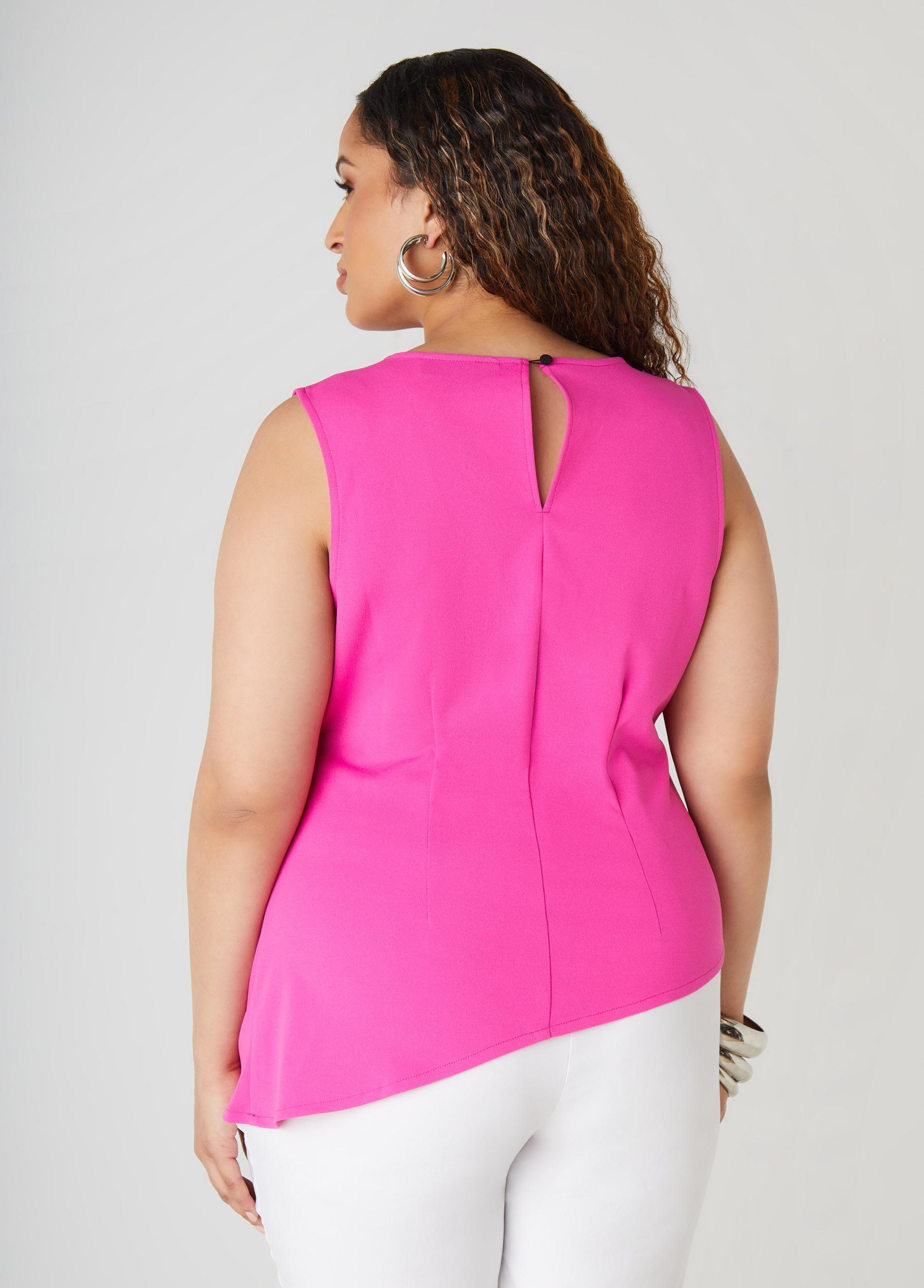 Ruched Stretch Crepe Top Product Image