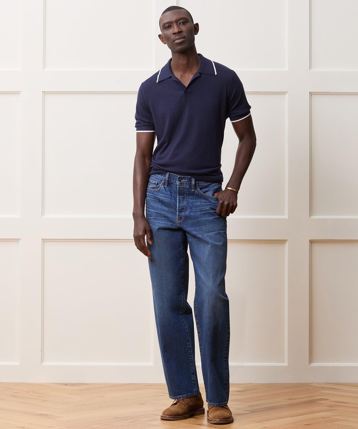 Silk-Cashmere Tipped Montauk Sweater Polo Product Image