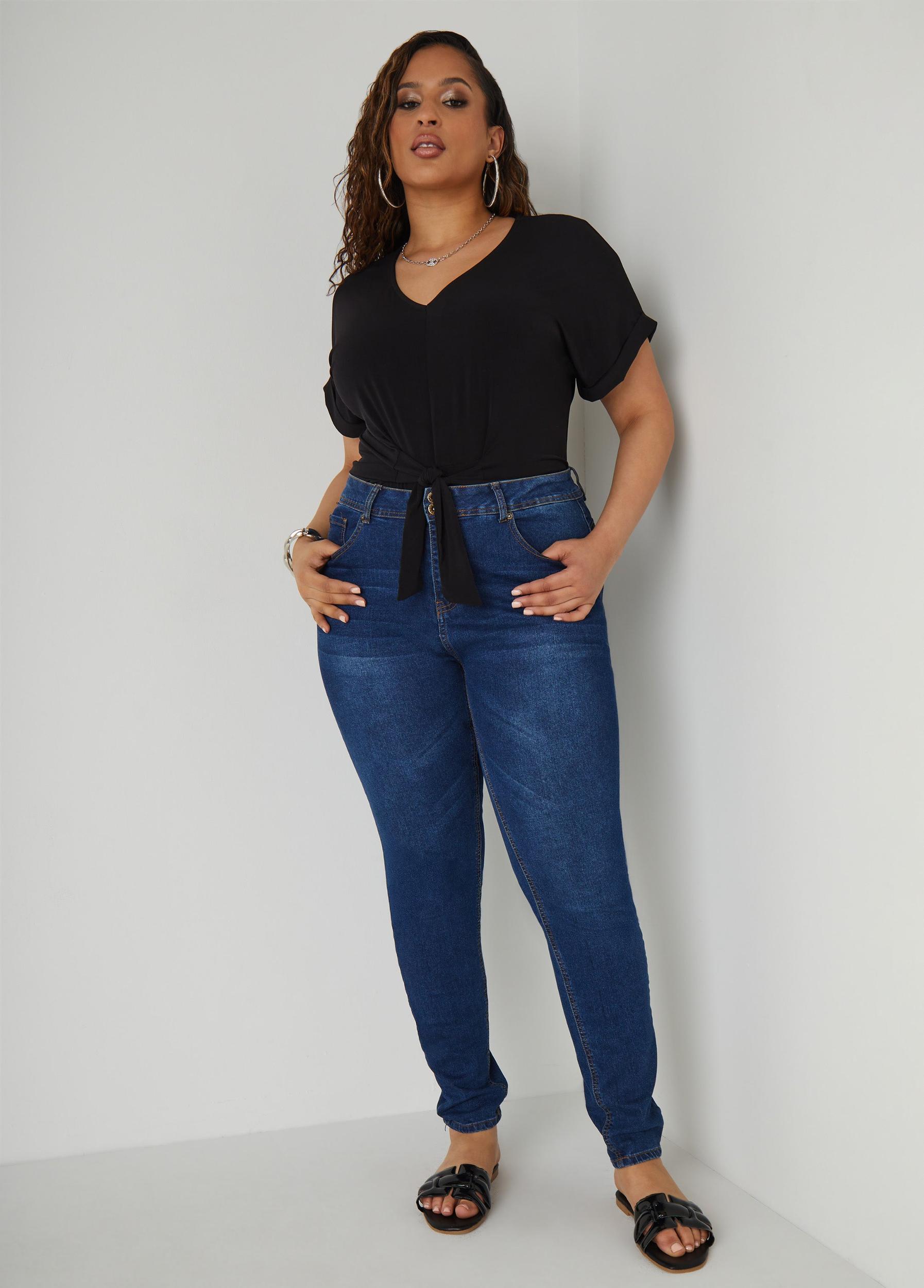 Tie Front Stretch Knit Top Product Image