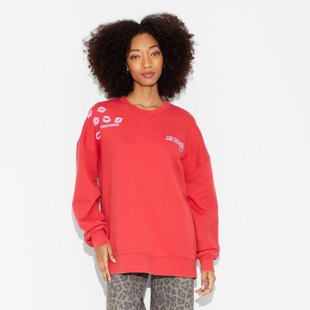 Women's Oversized Pullover Sweatshirt - Wild Fable™ Product Image