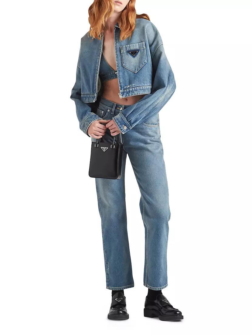 Cropped Organic Denim Jacket Product Image