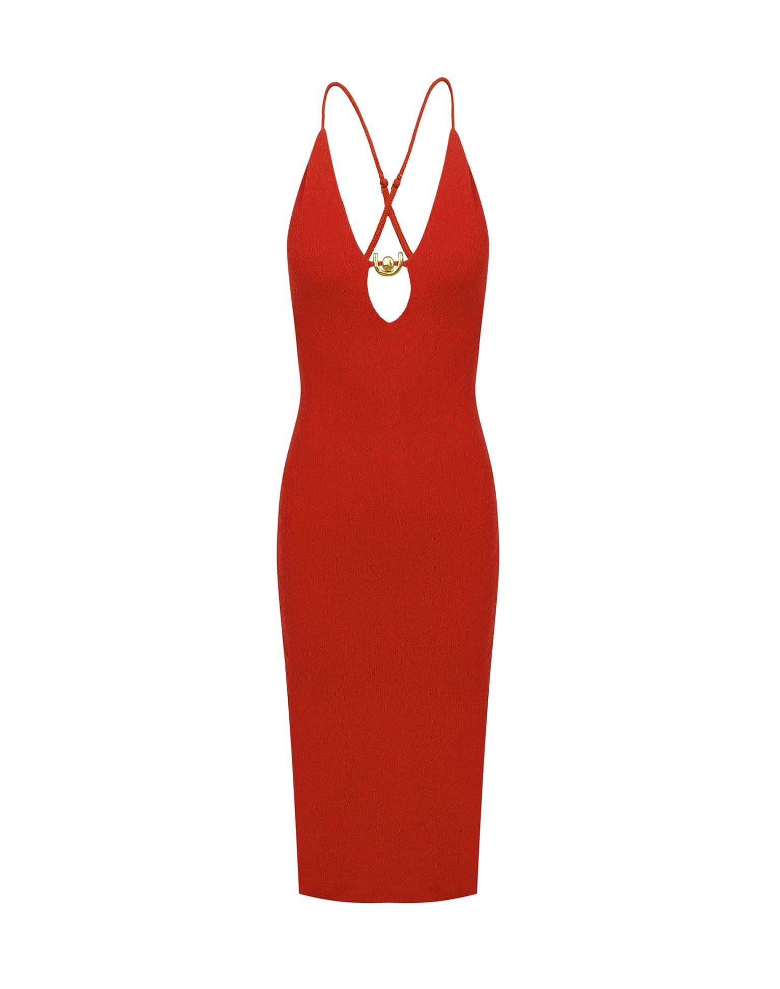 Firenze Isabela Midi Dress - Ruby Product Image