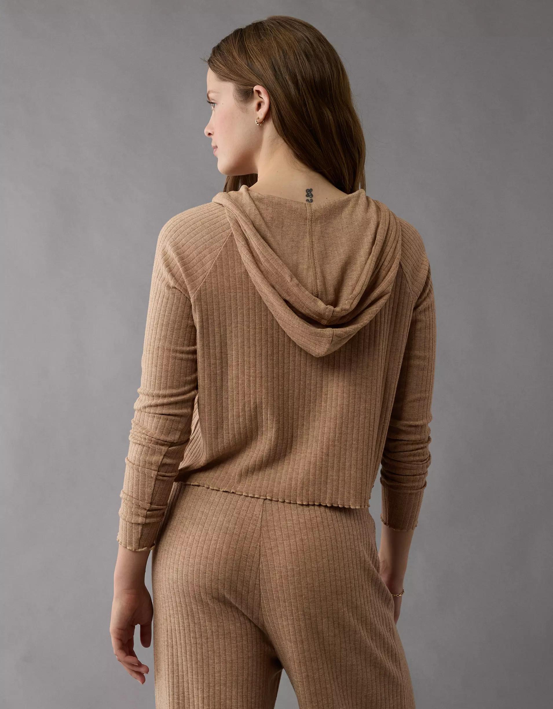 AE Cropped Sweater Lounge Hoodie Product Image