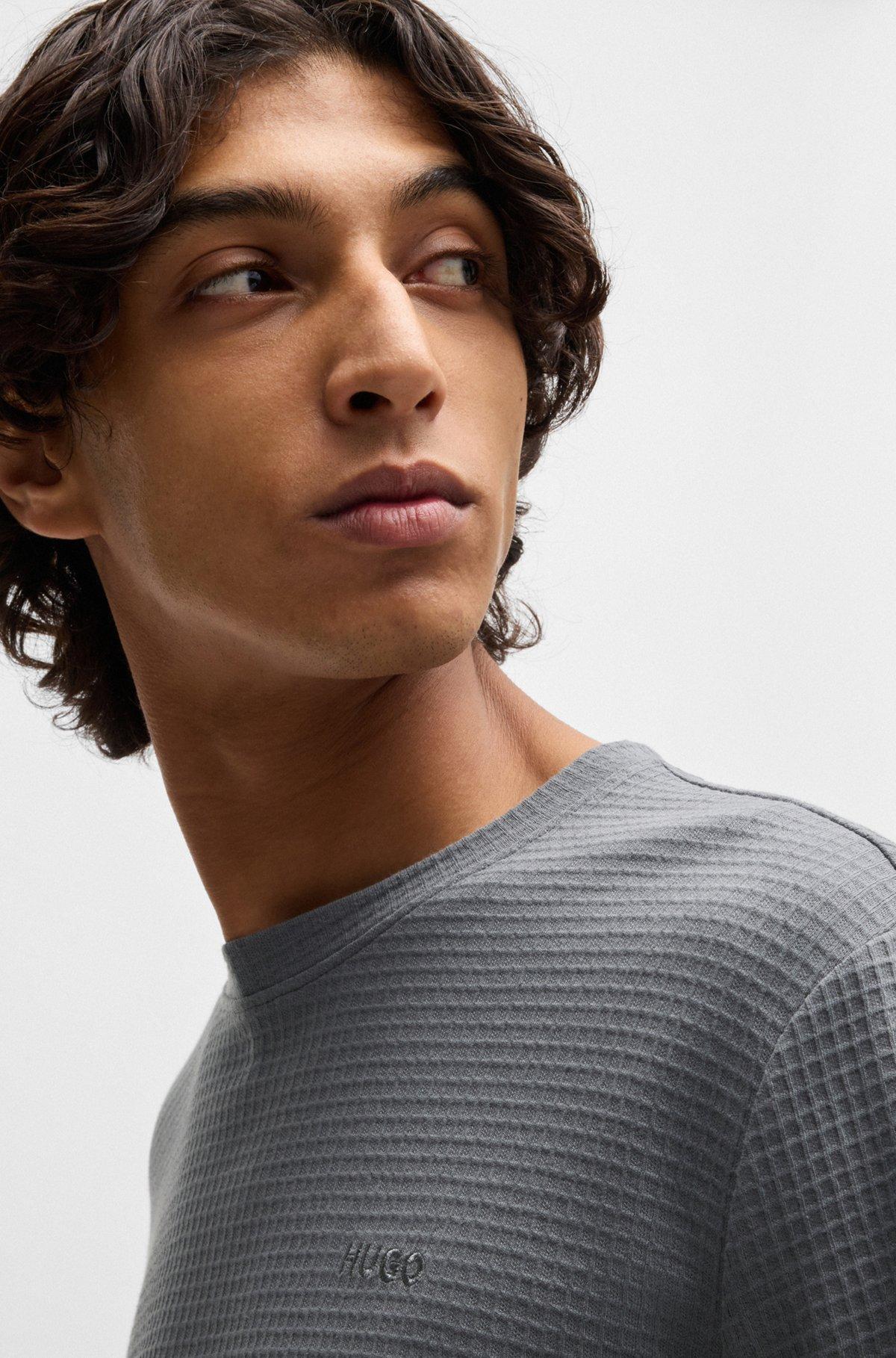 Pajama T-shirt with waffle structure Product Image