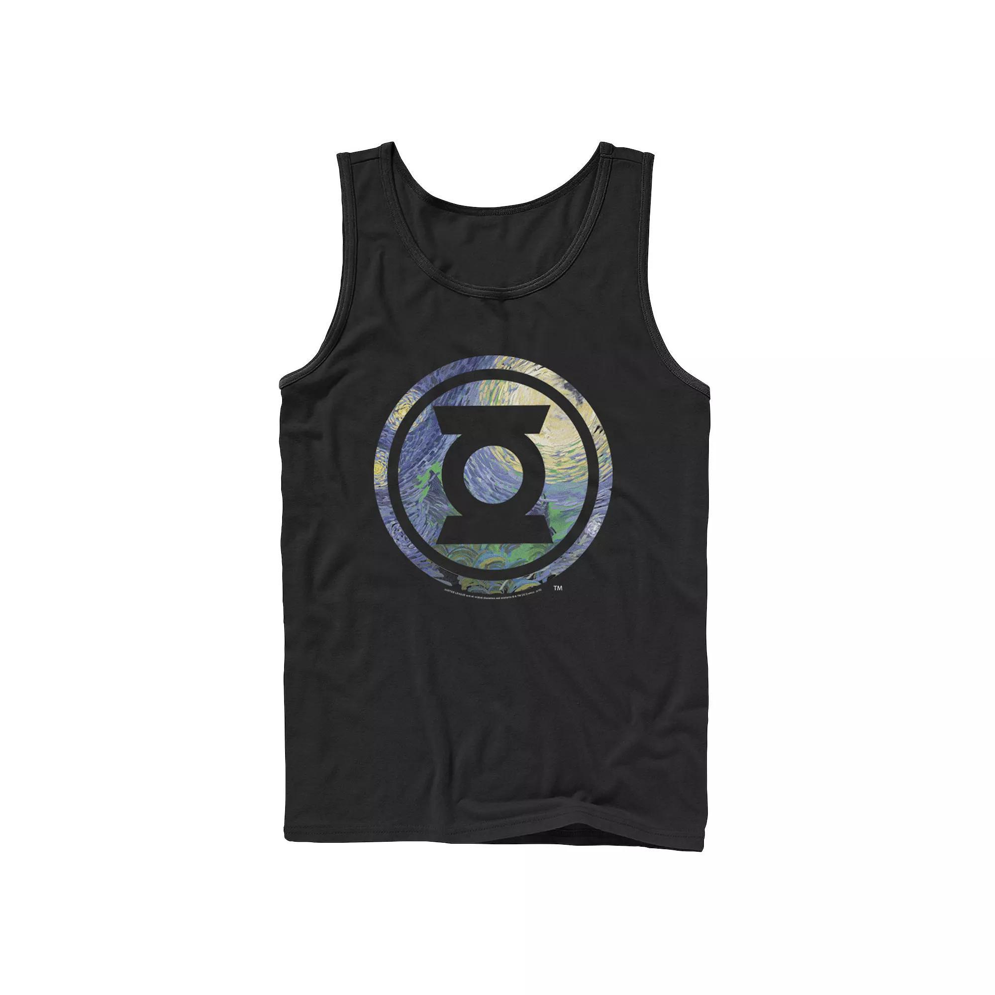 Men's DC Comics Green Lantern Starry Night Logo Tank Top,  Product Image