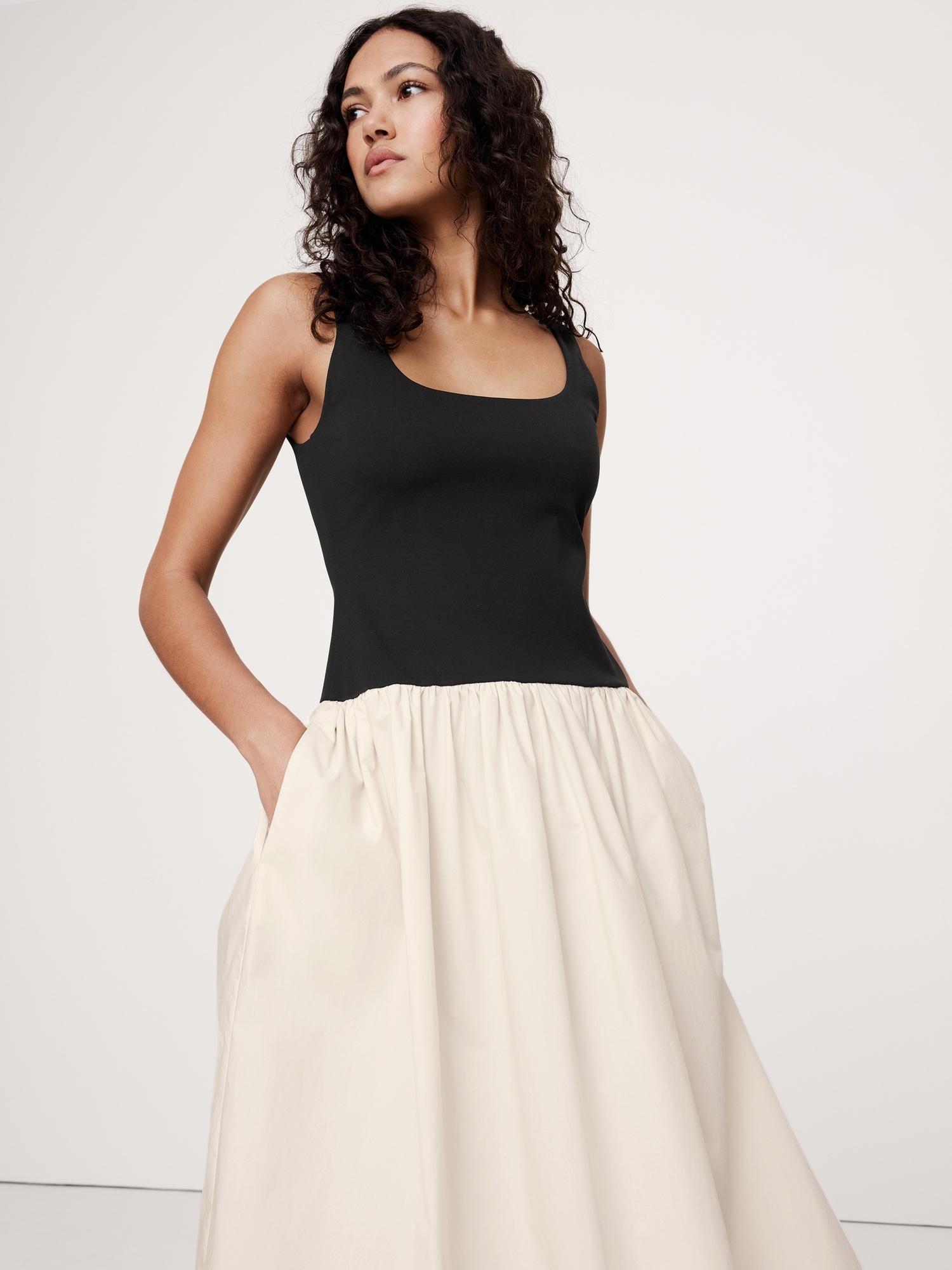 Drop-Waist Midi Dress Product Image