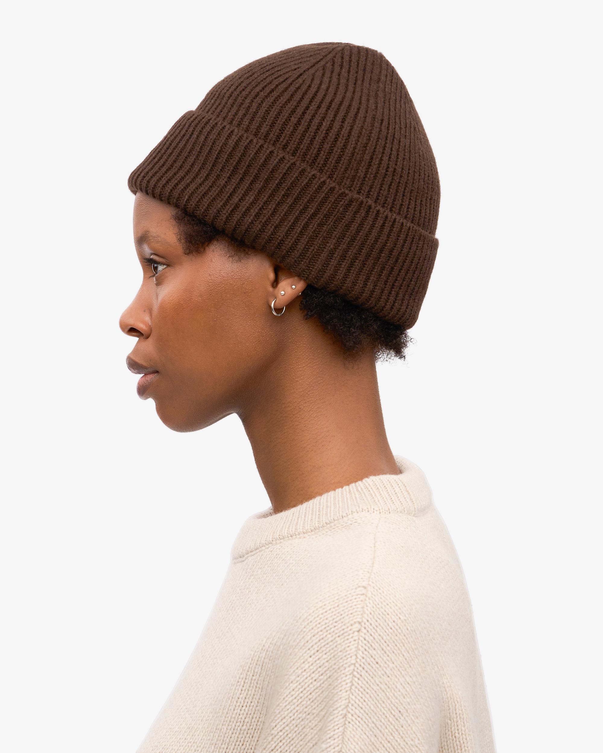 Merino Wool Beanie - Coffee Brown Product Image