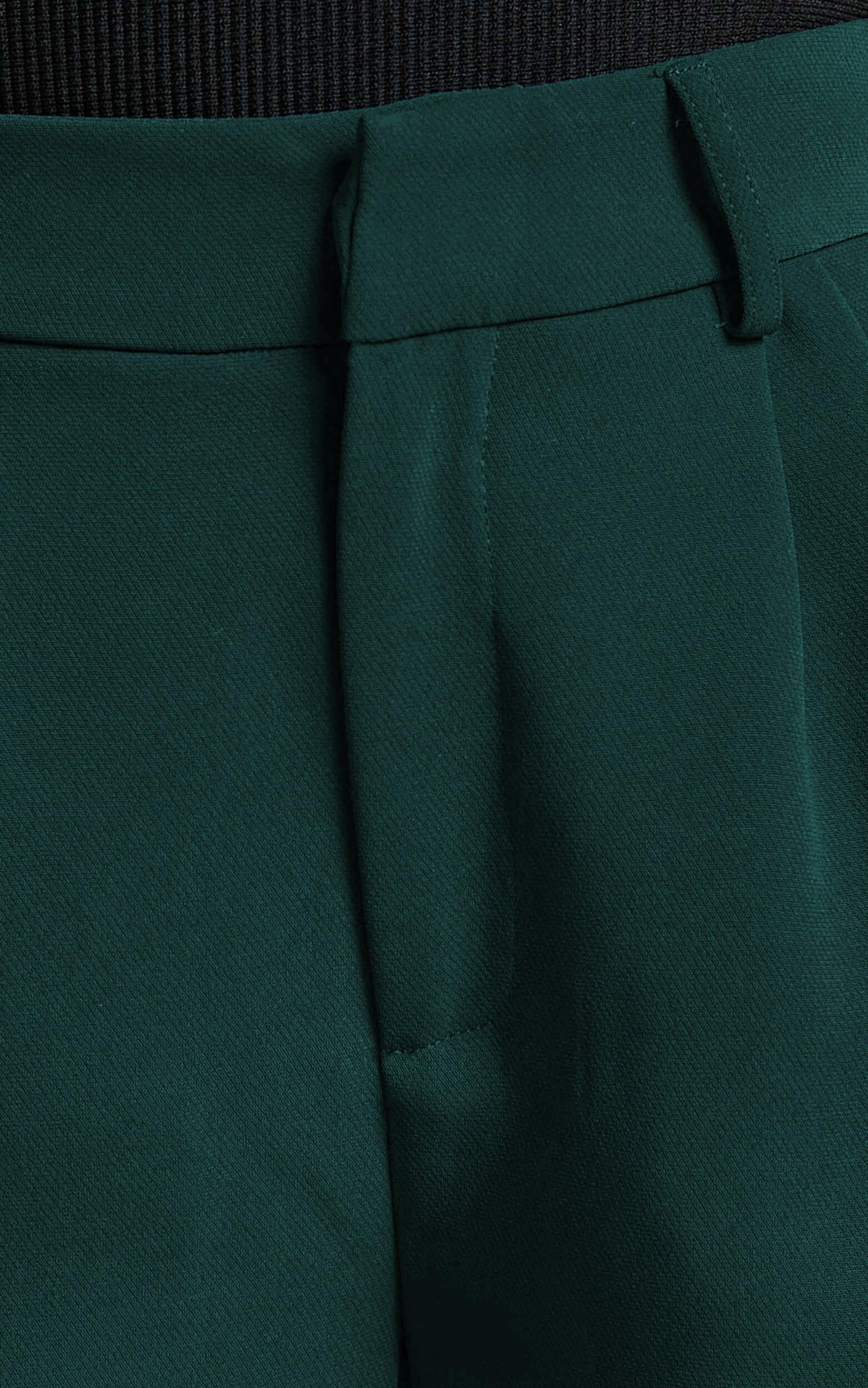 Lorcan Pants - High Waisted Tailored Pants in Forest Green Product Image